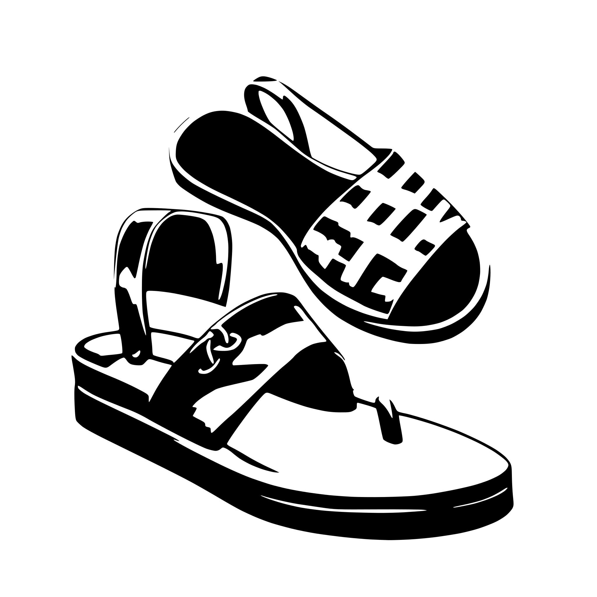 AI-generated SVG of 'sandal of the prophet simple'