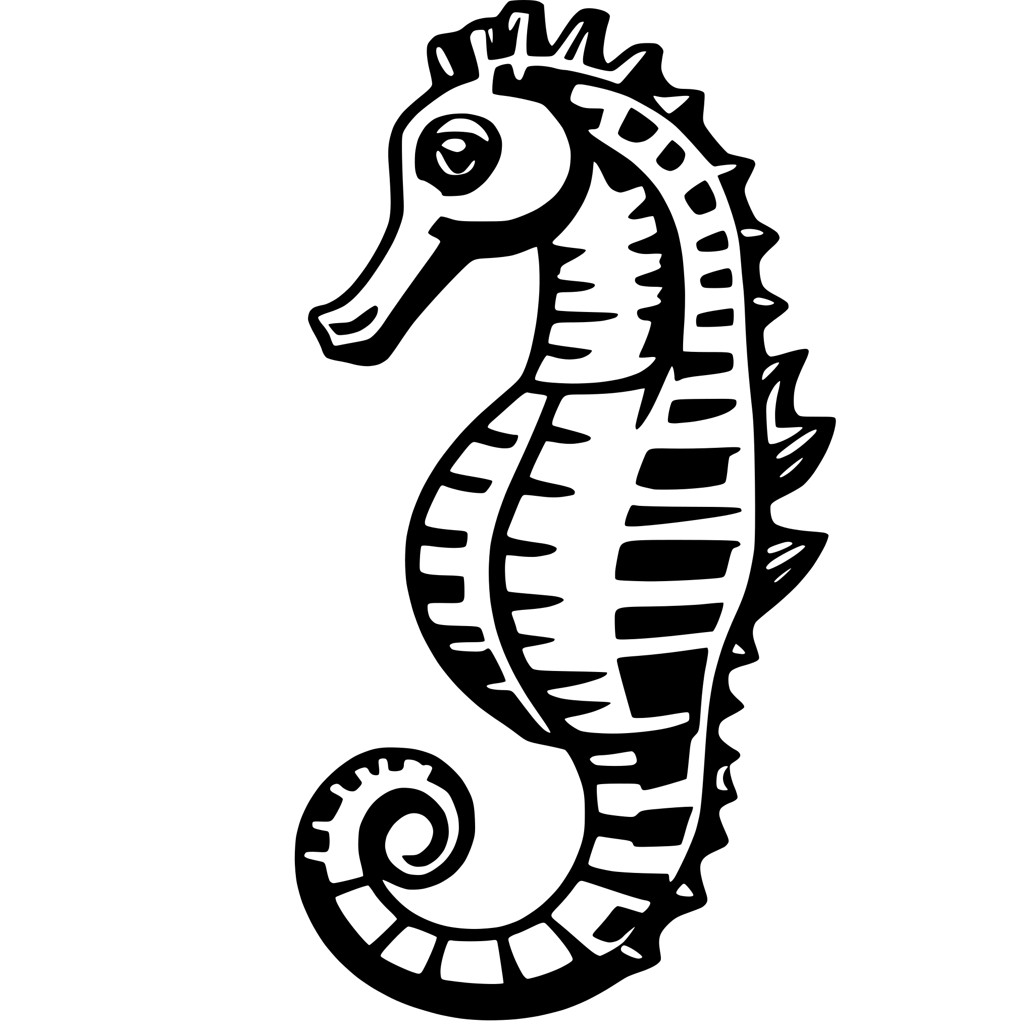 AI-generated SVG of a seahorse