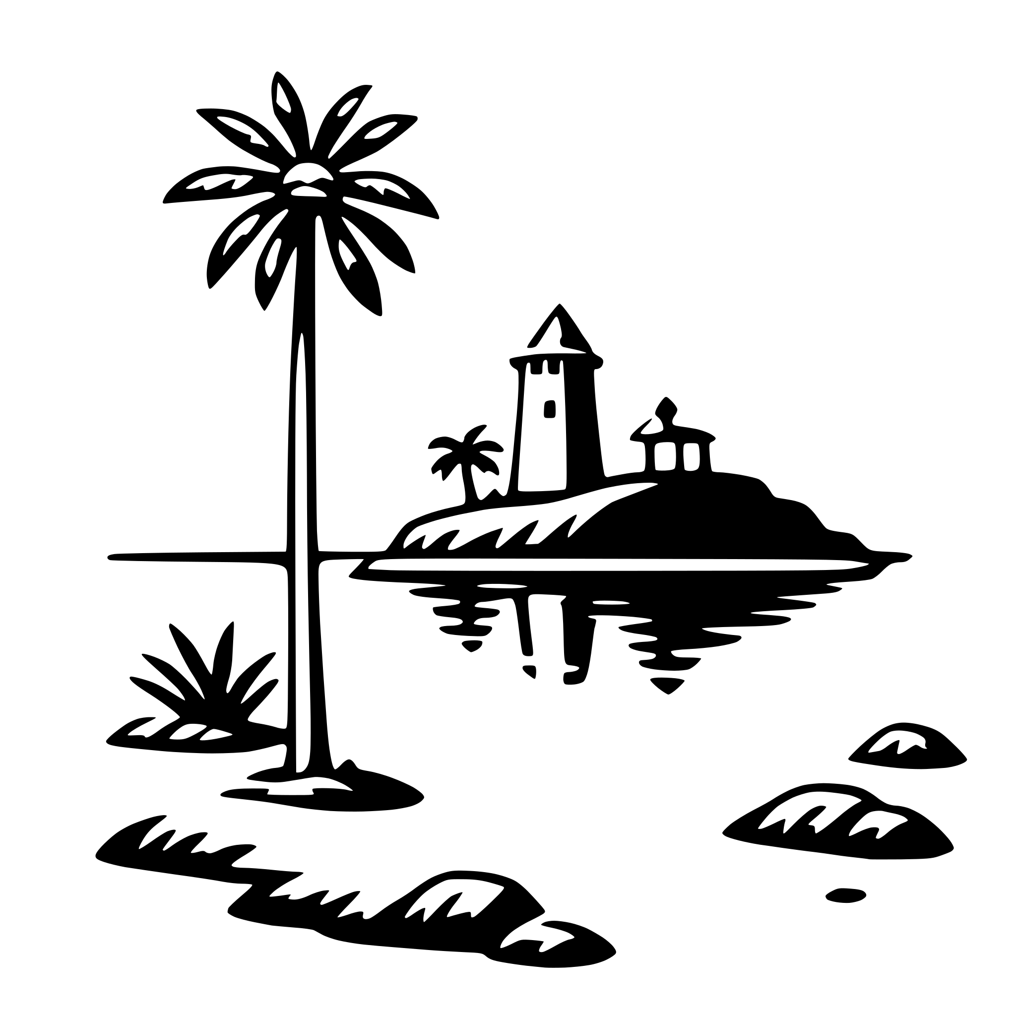 AI-generated SVG of a island hopping adventure