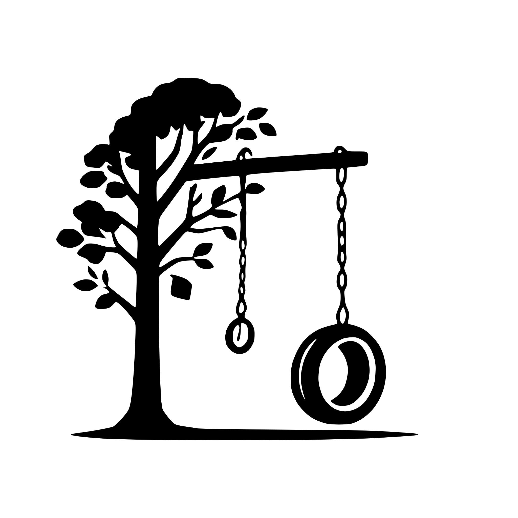 AI-generated SVG of a tree with swinging tire