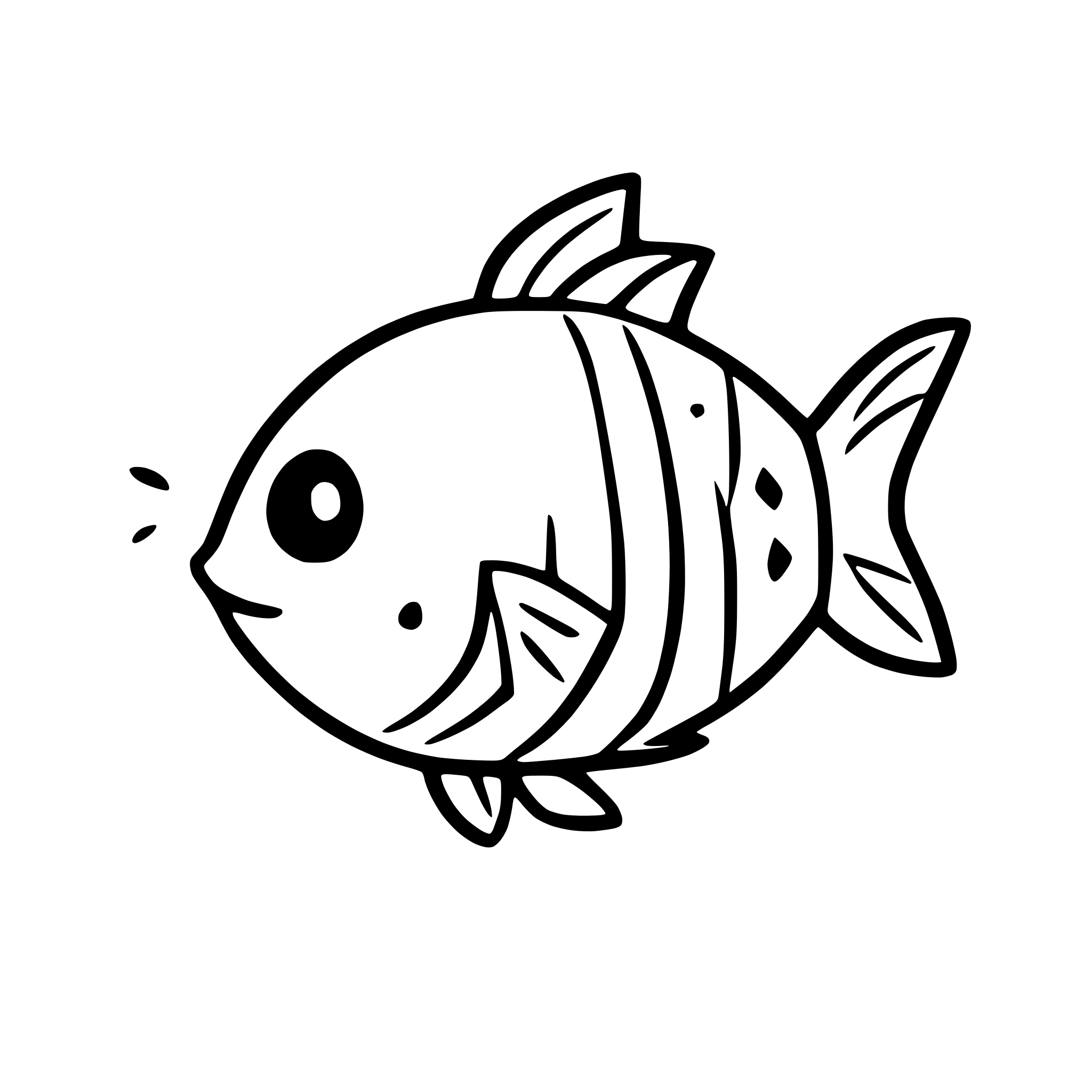 AI-generated SVG of a cute fish