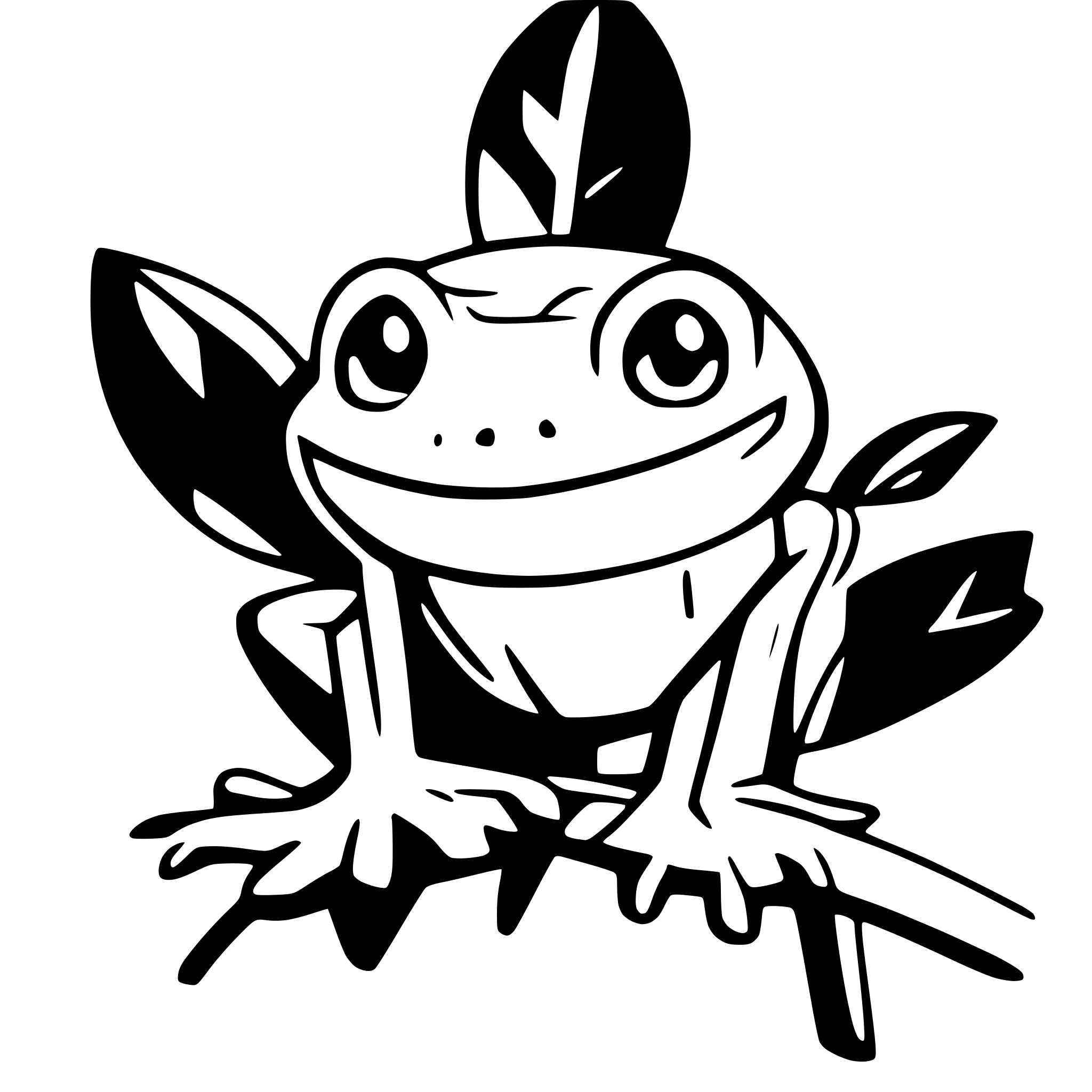 AI-generated SVG of a frog