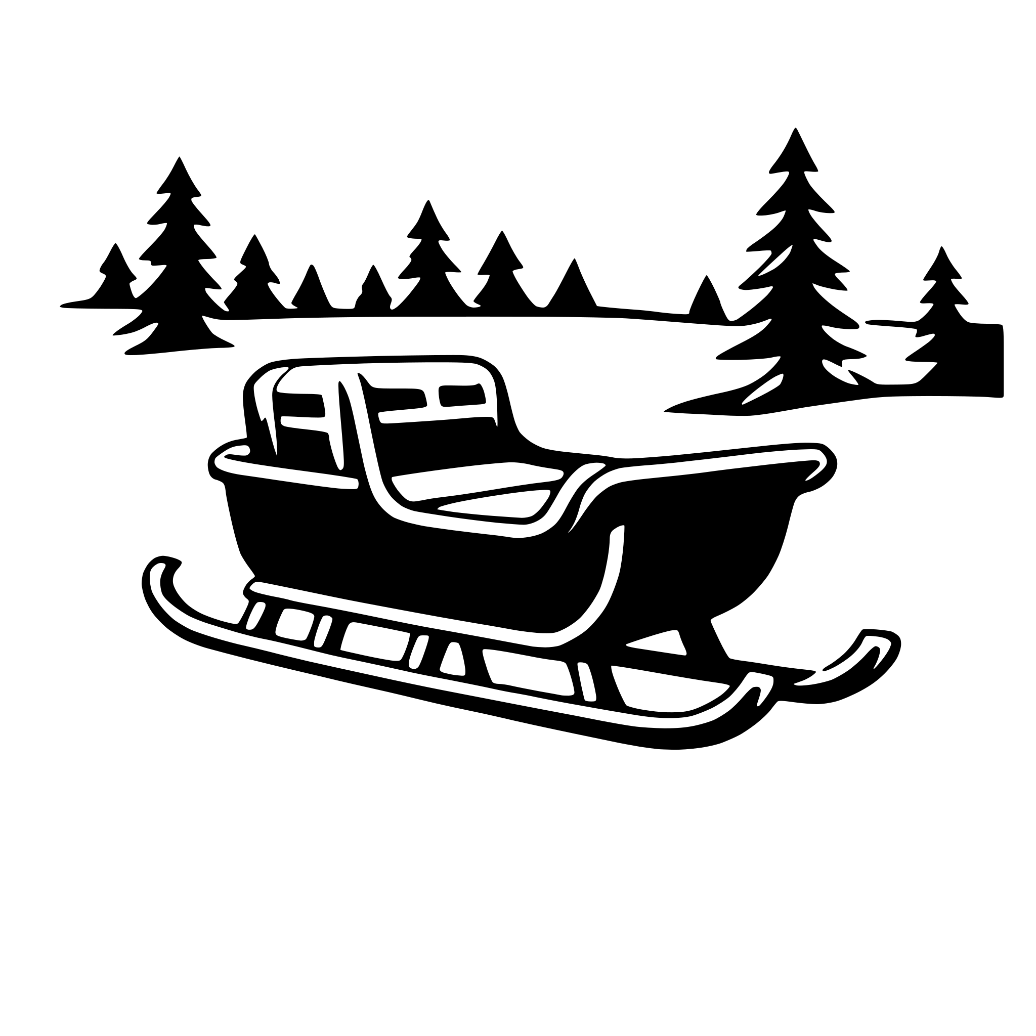 AI-generated SVG of 'sleigh'