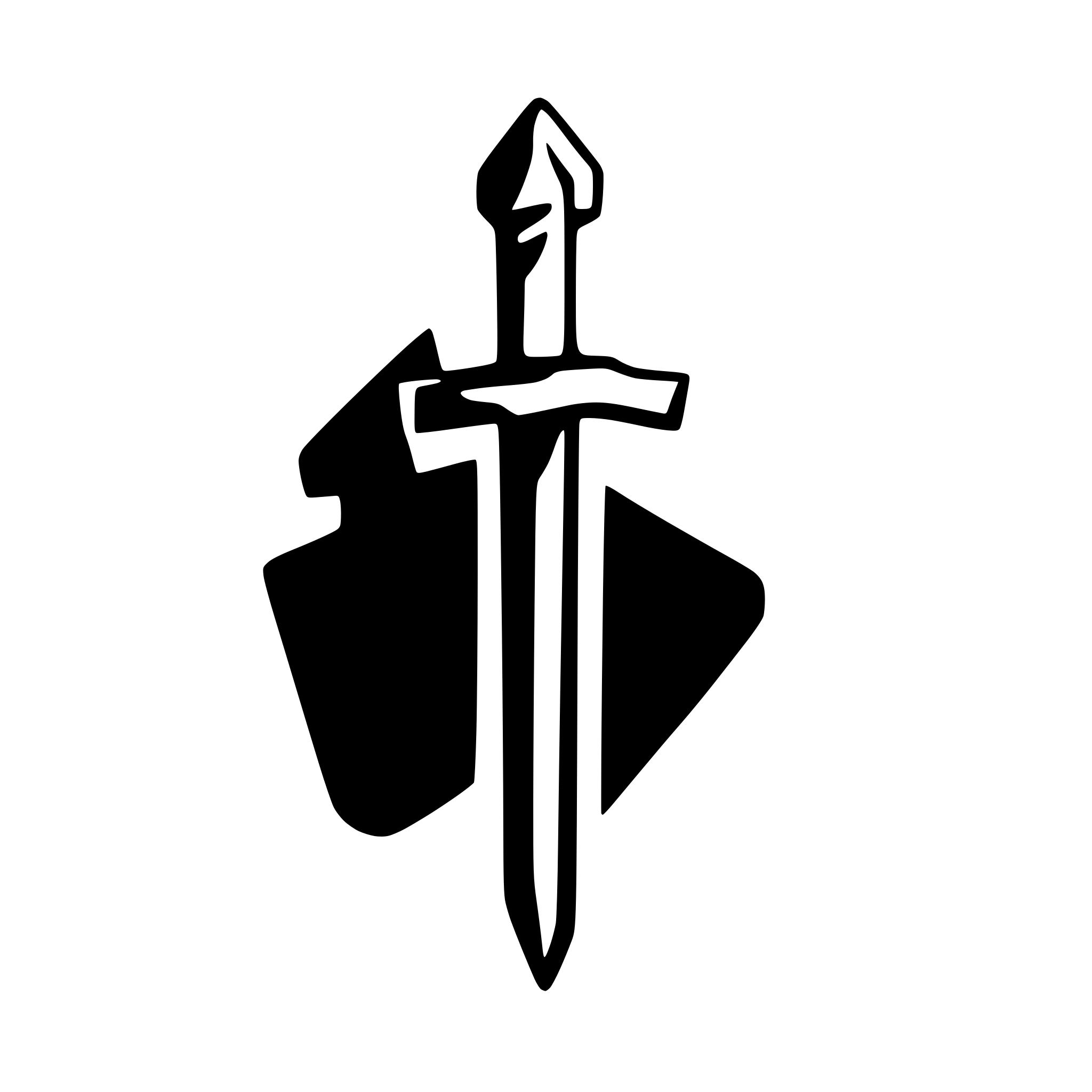 AI-generated SVG of a plain sword