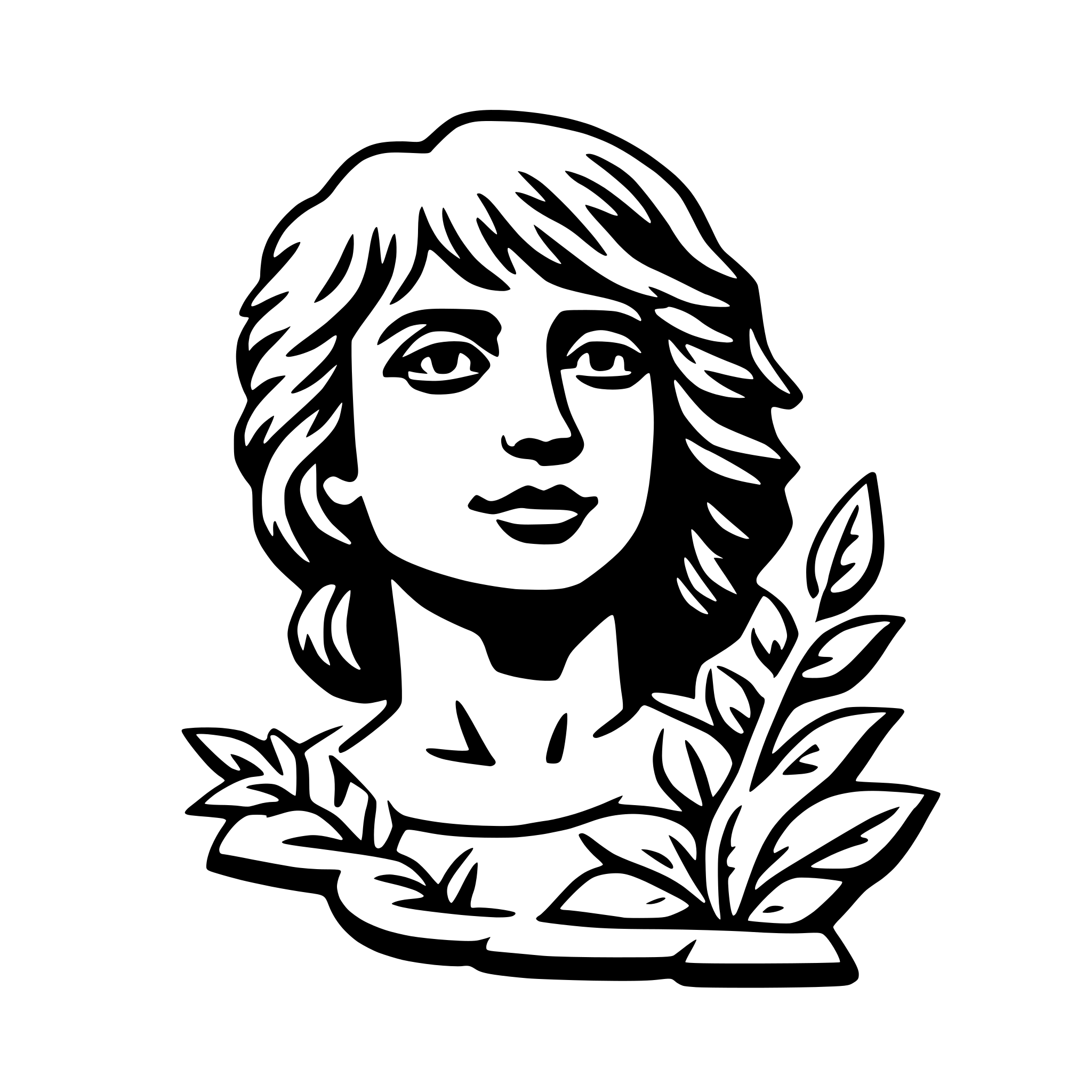 AI-generated SVG of a bas-relief