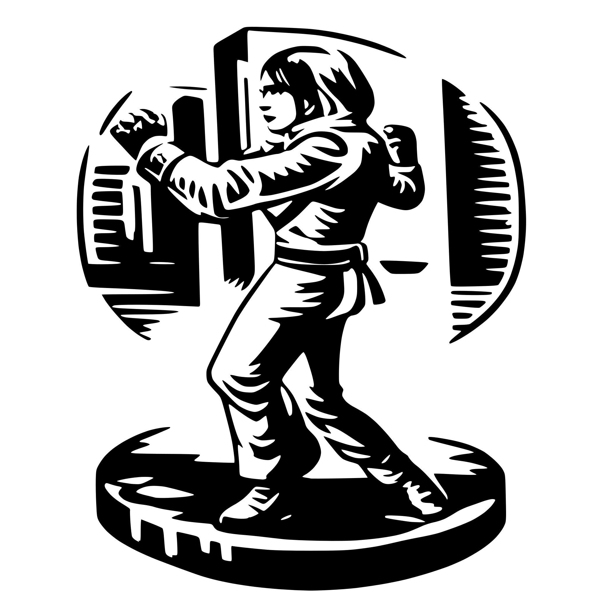 AI-generated SVG of 'krav maga'