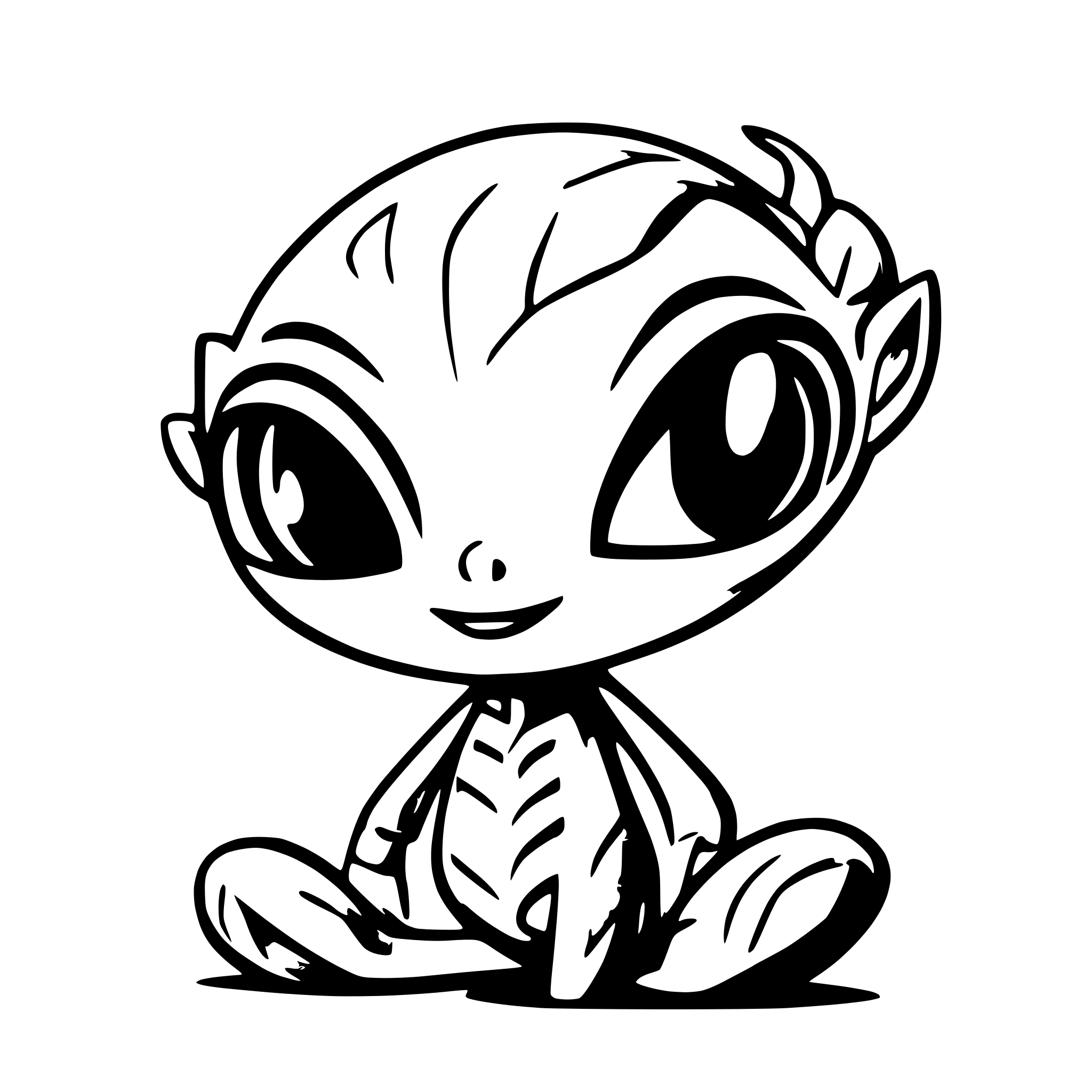 AI-generated SVG of 'LITTLE ALIEN'