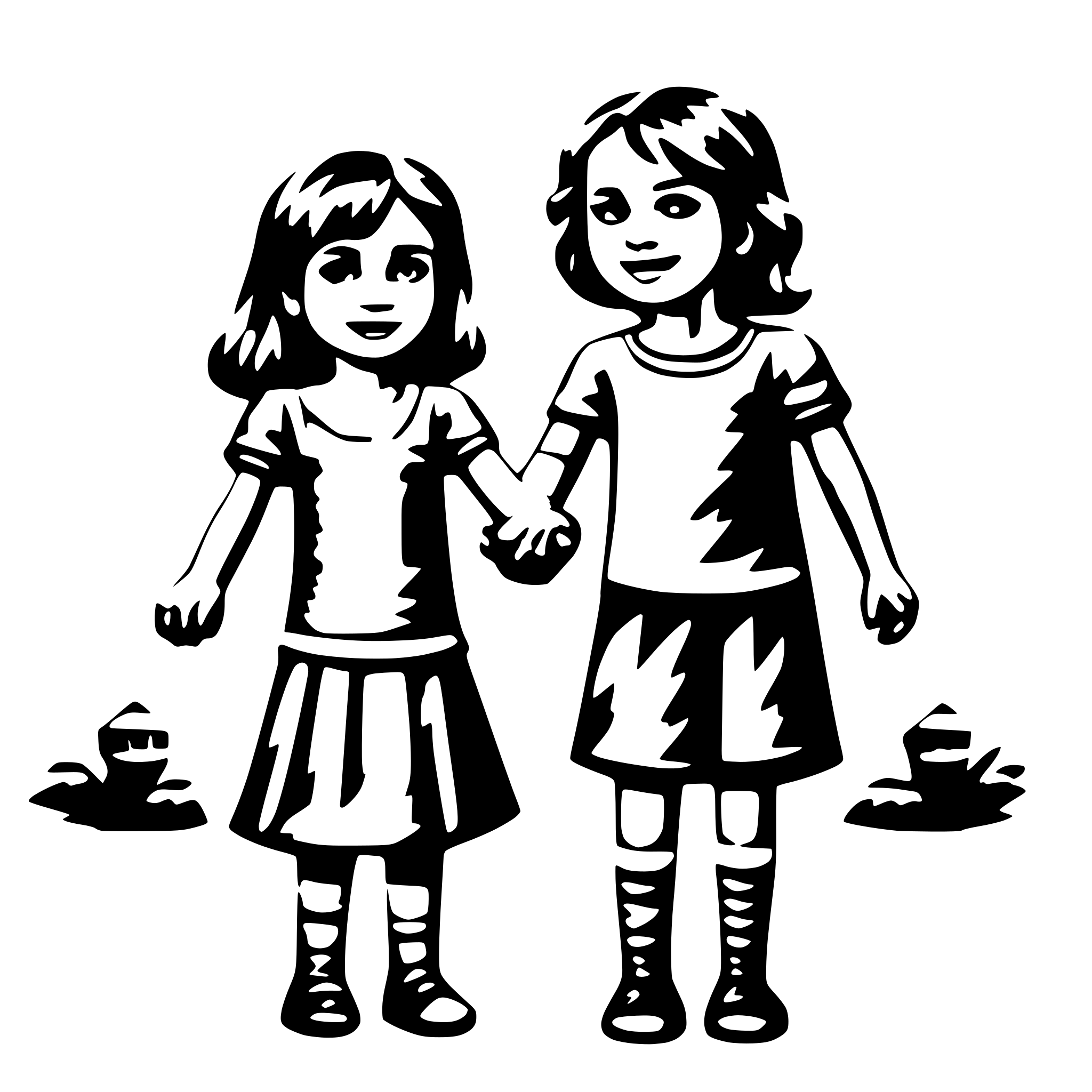 AI-generated SVG of 'children holding hands and the world'