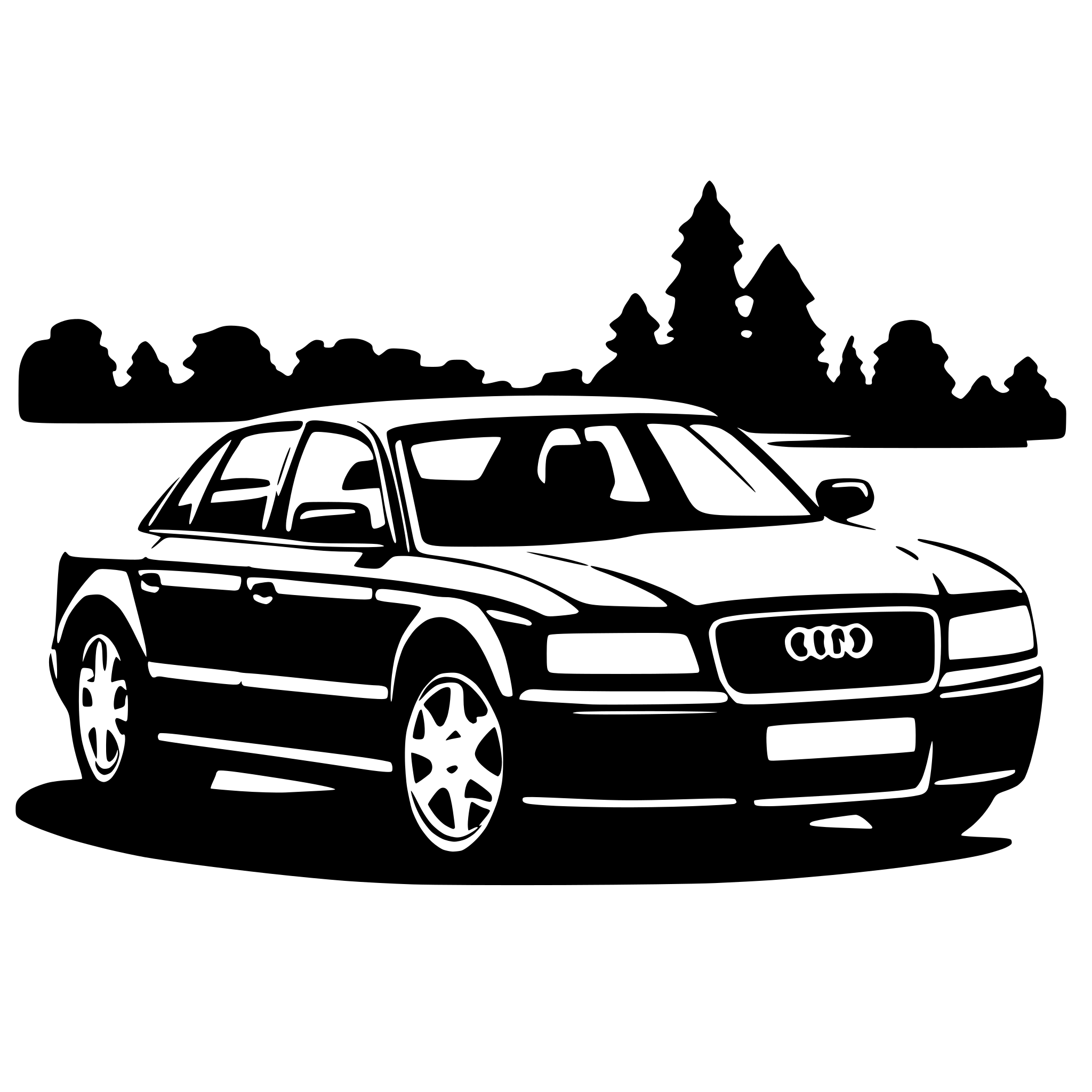 AI-generated SVG of a audi s8 1996