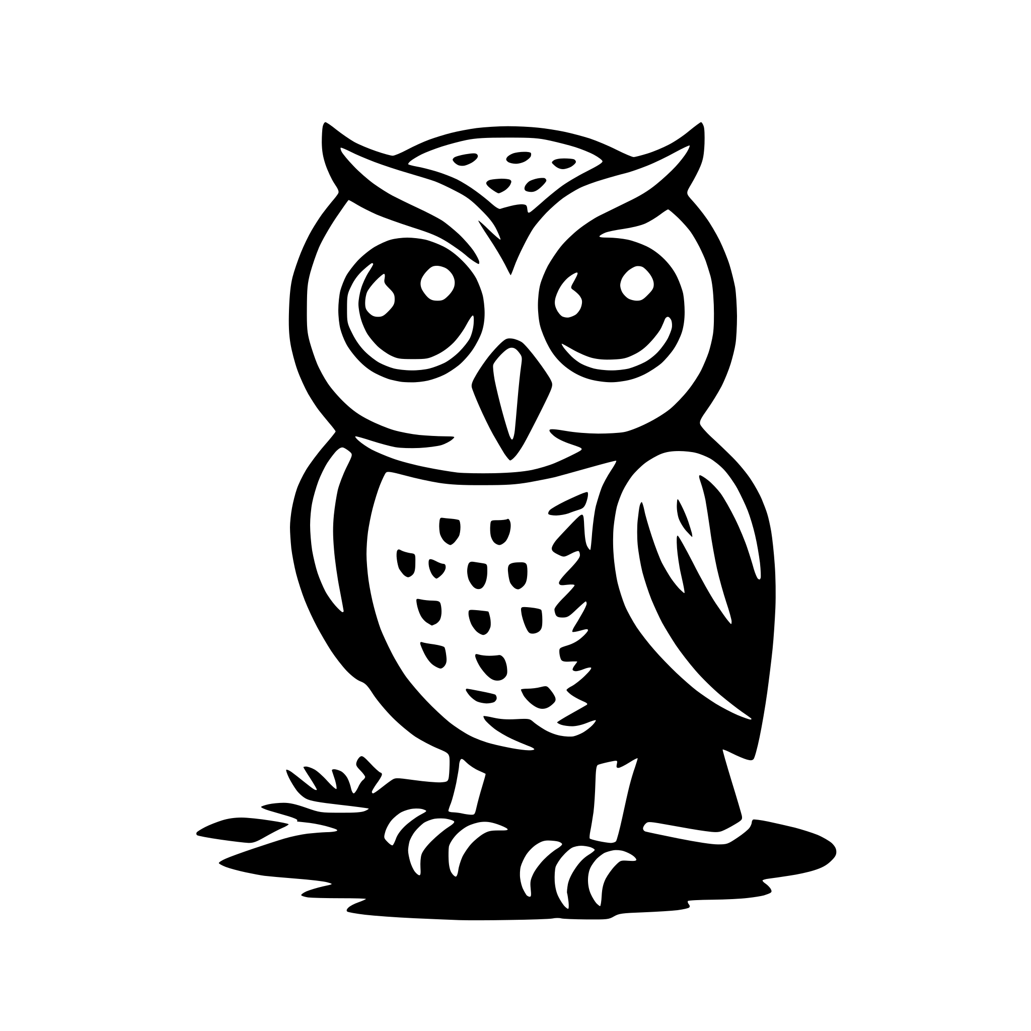 AI-generated SVG of a owl