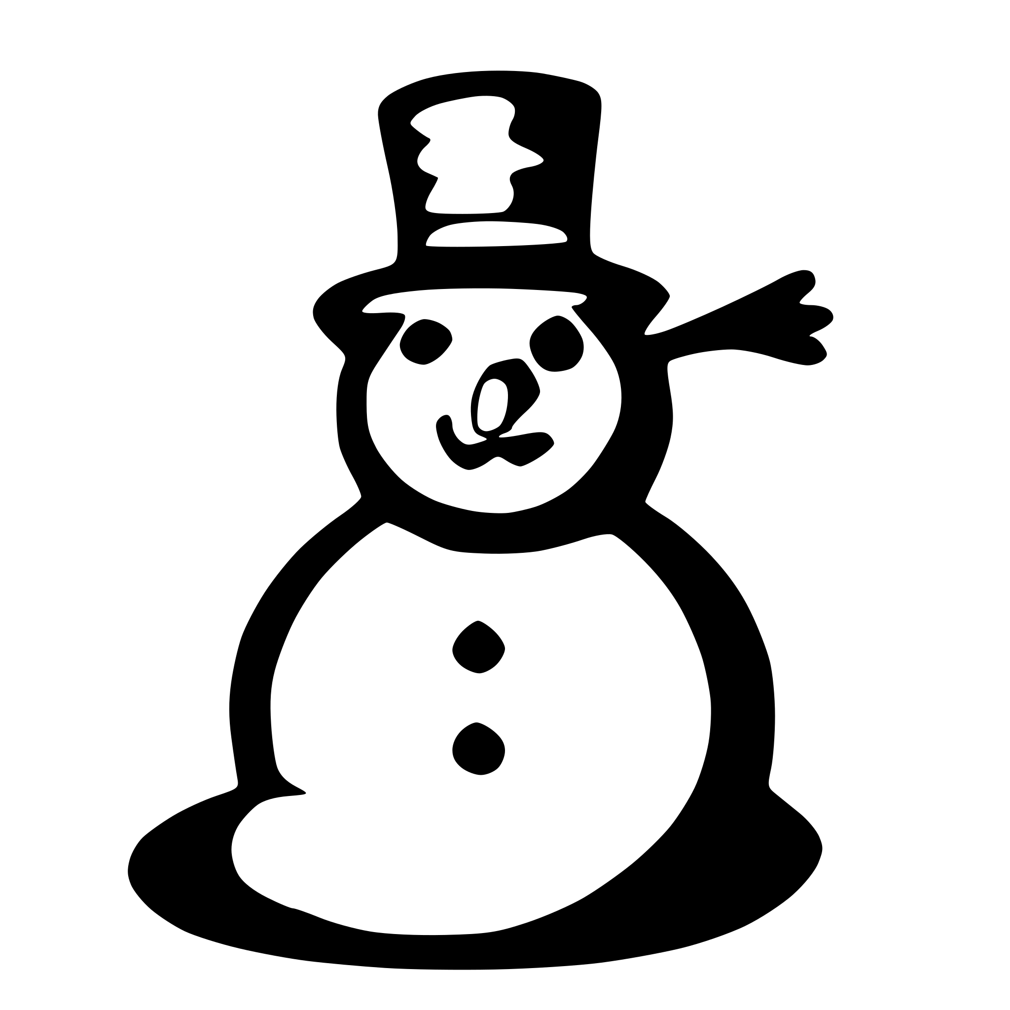 AI-generated SVG of 'snowman in a christmas cao'