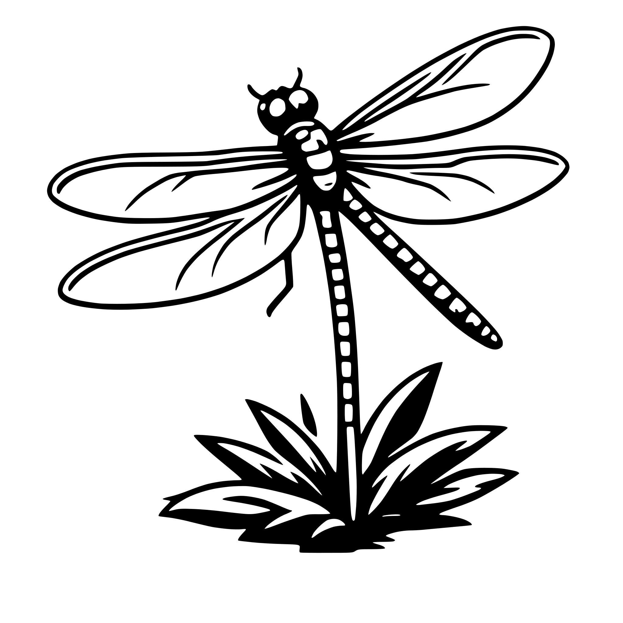 AI-generated SVG of a dragonfly