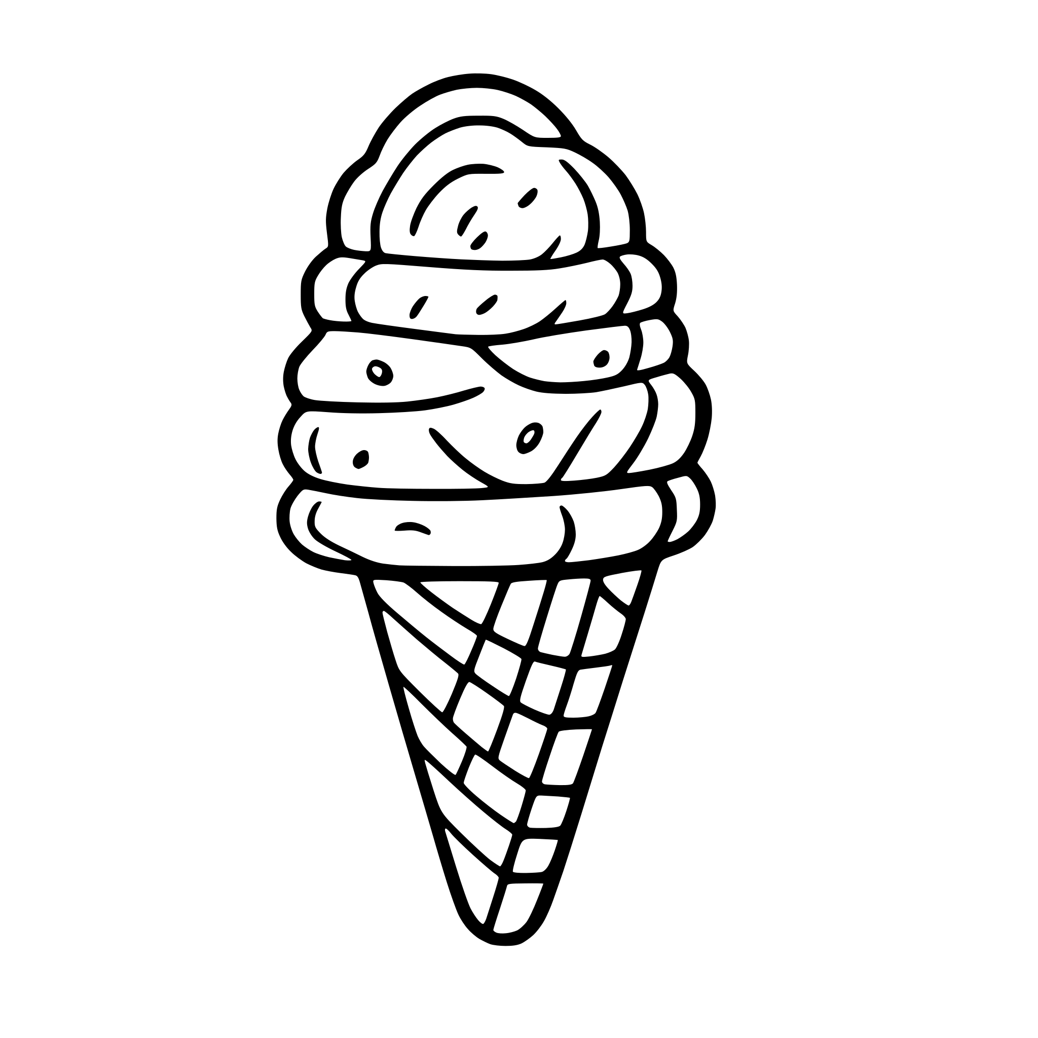 AI-generated SVG of 'a roller-skating ice cream cone'