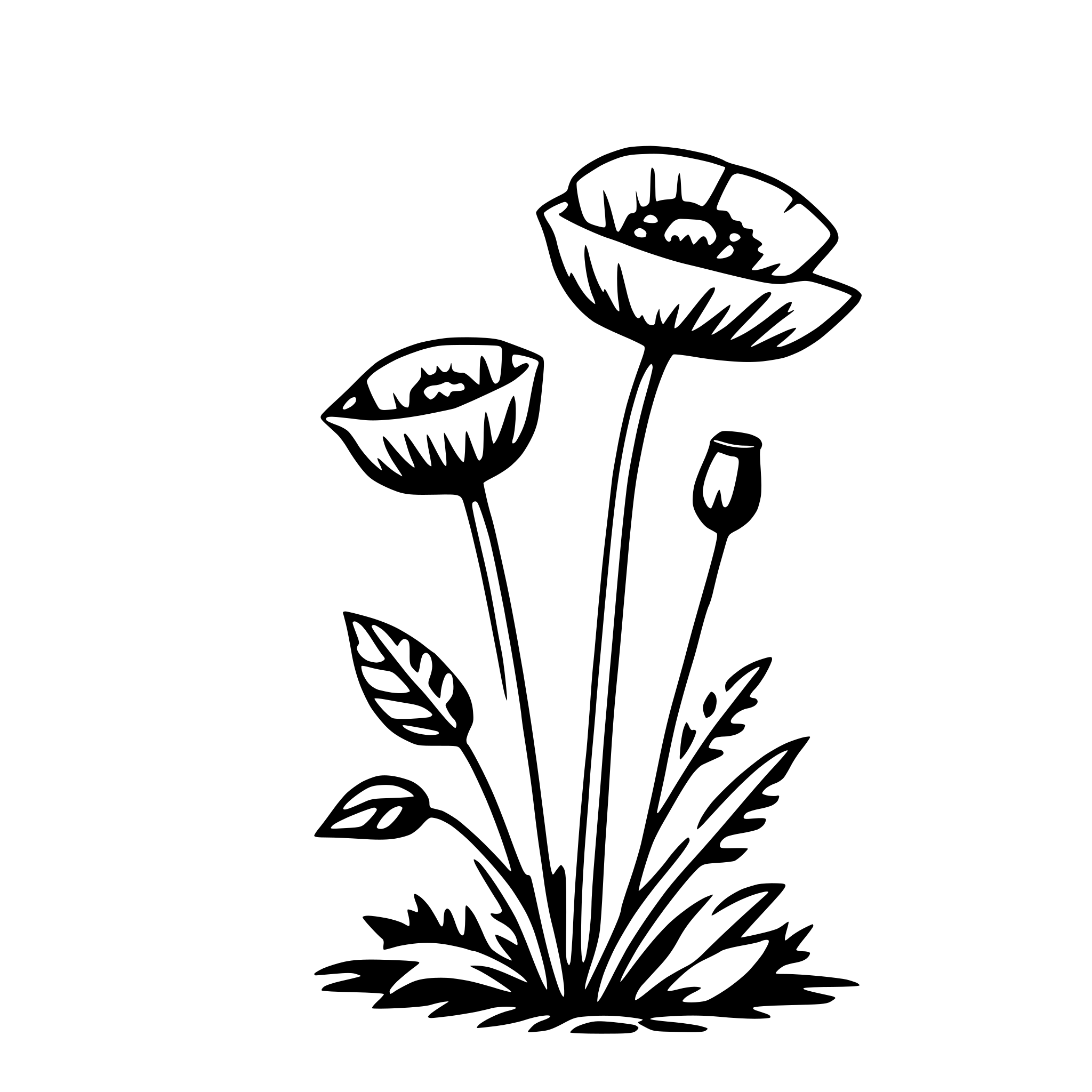 AI-generated SVG of a poppy
