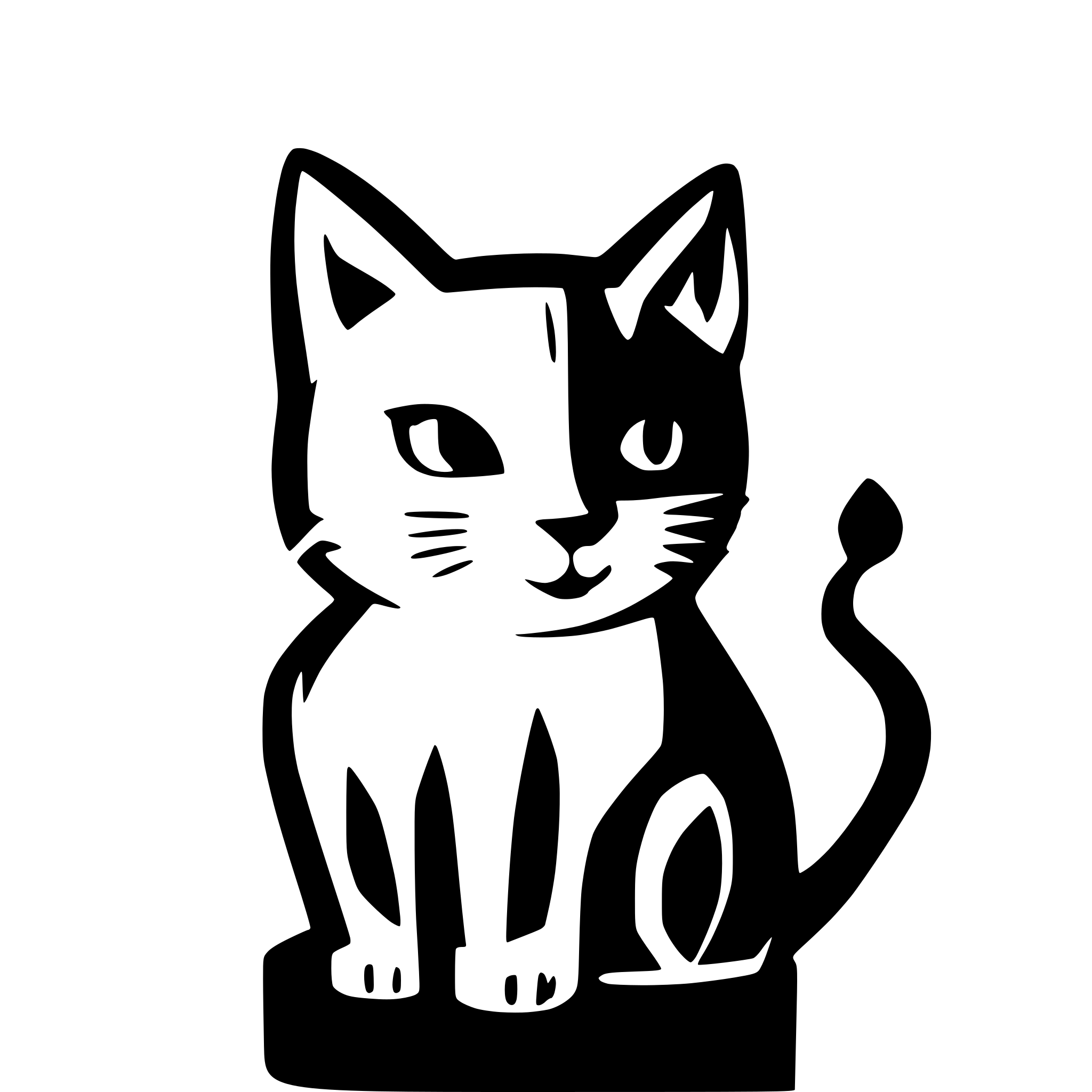AI-generated SVG of 'cat'