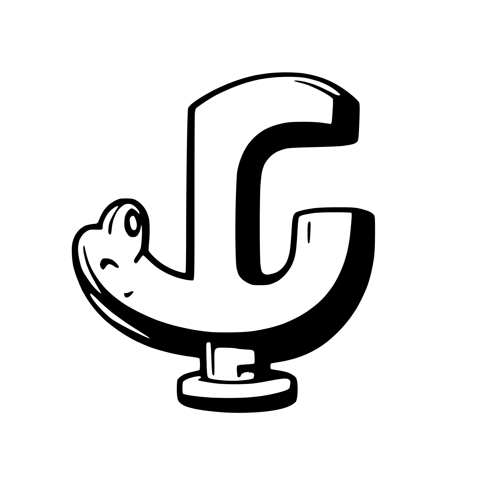 AI-generated SVG of a Letter "C" with a stylished version of a curly bracket "{"