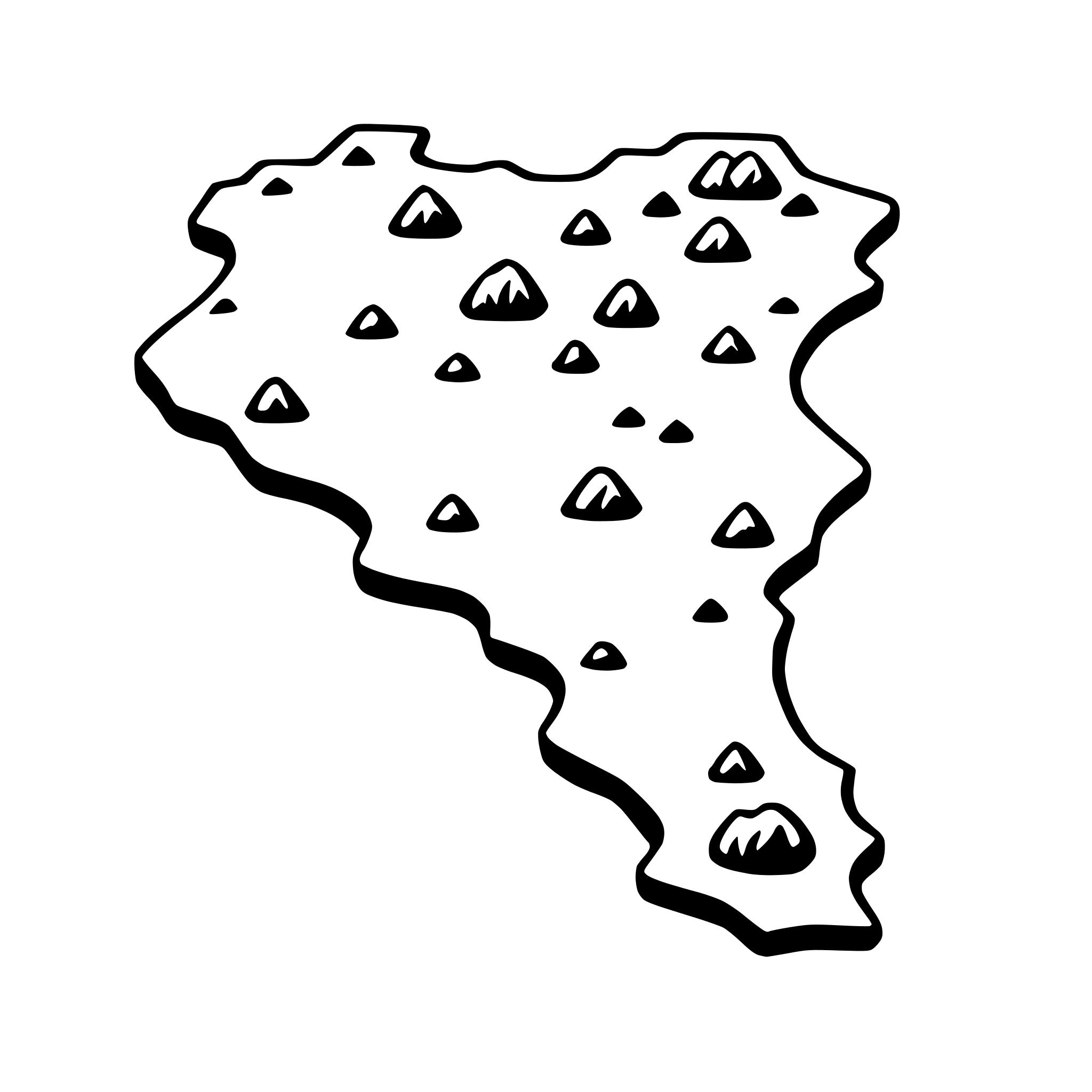 AI-generated SVG of a map