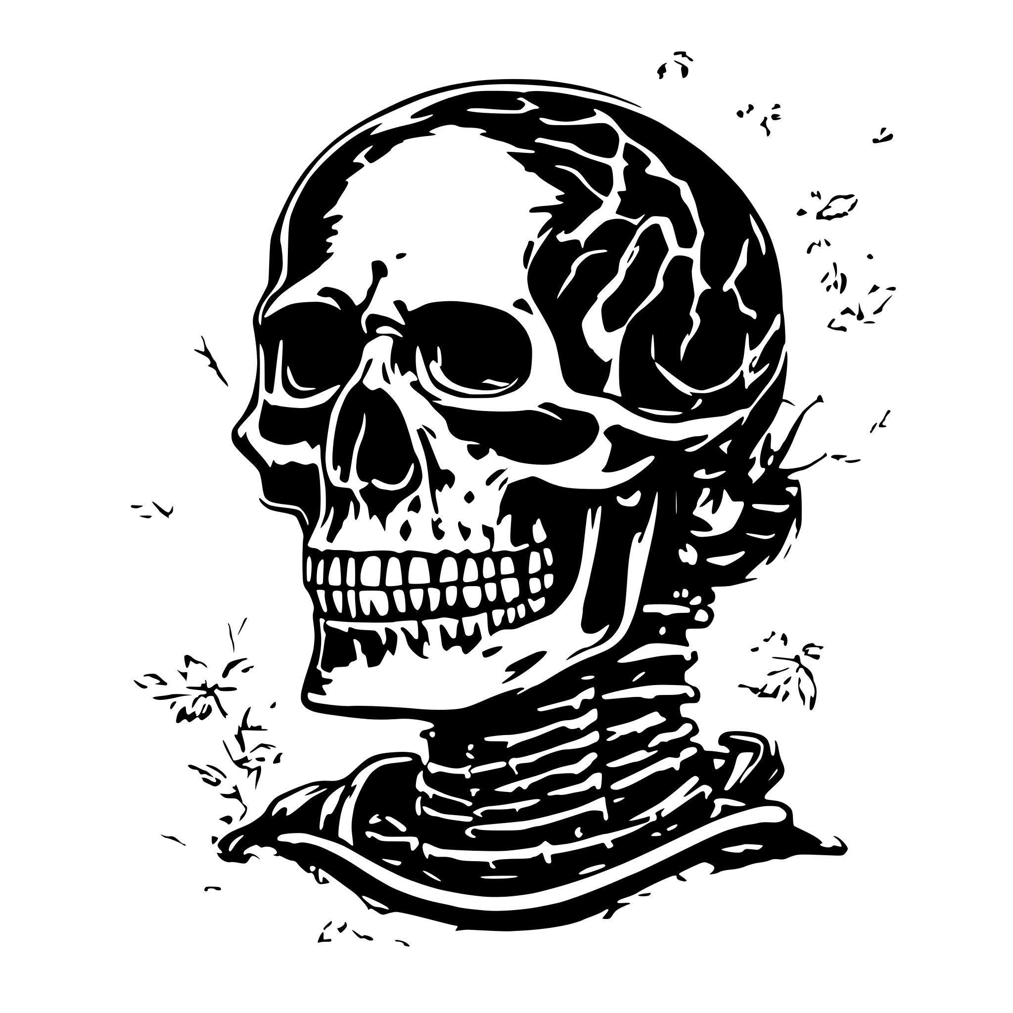 AI-generated SVG of a Human skeleton