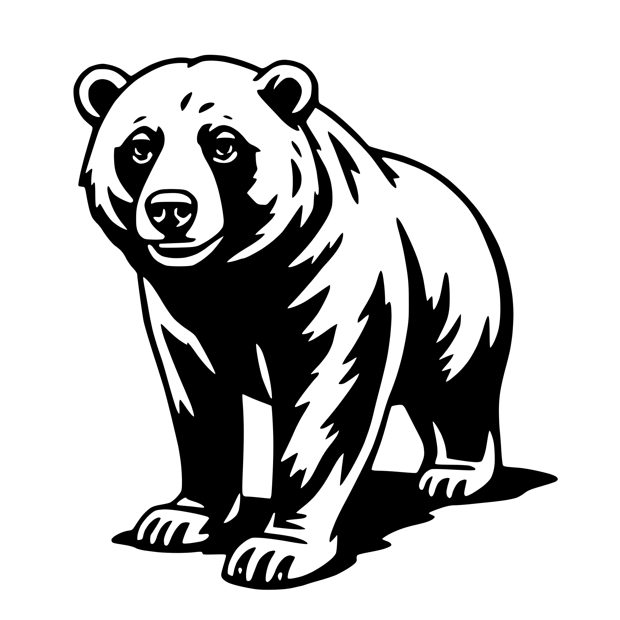 AI-generated SVG of 'grizzly bear'