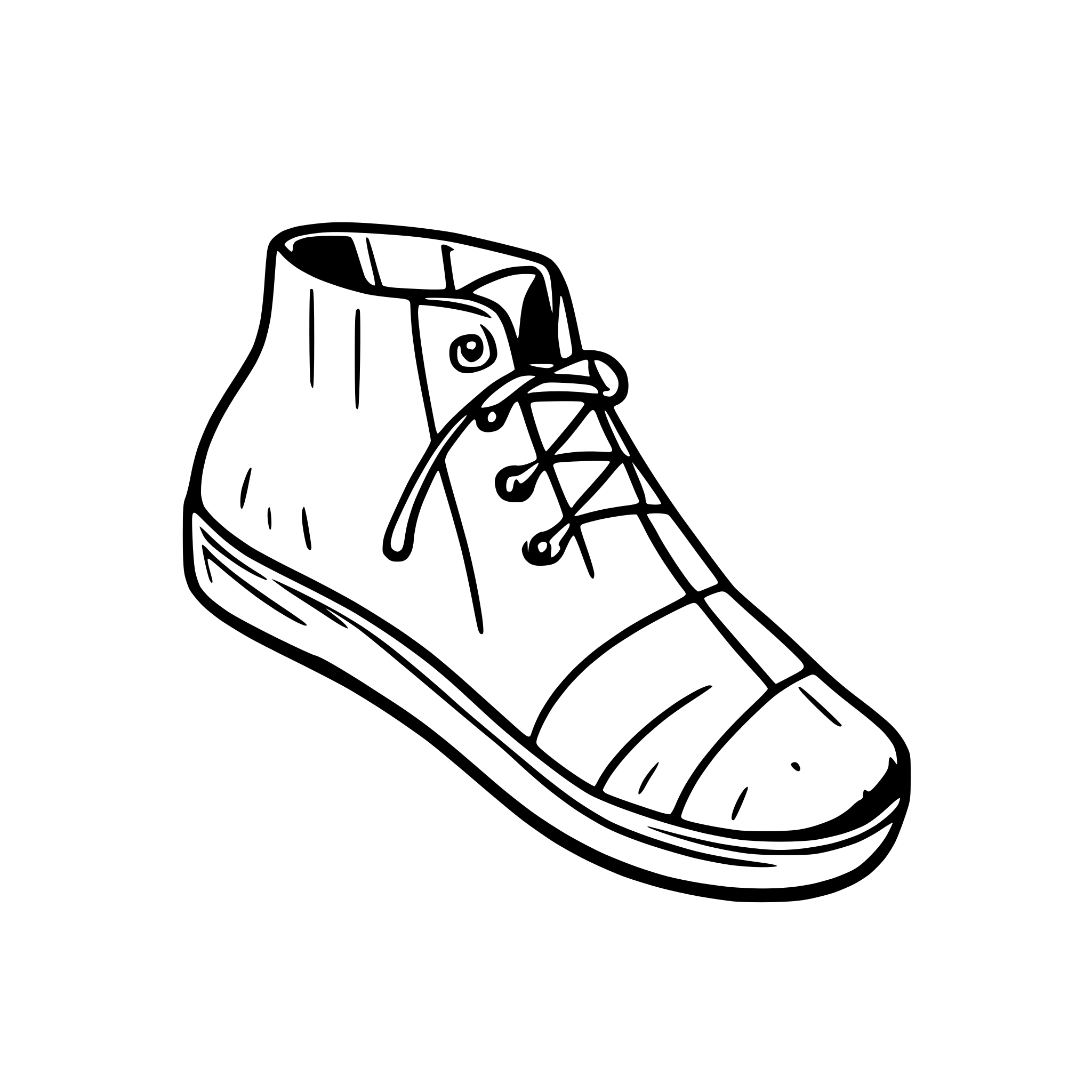 AI-generated SVG of a medieval shoes