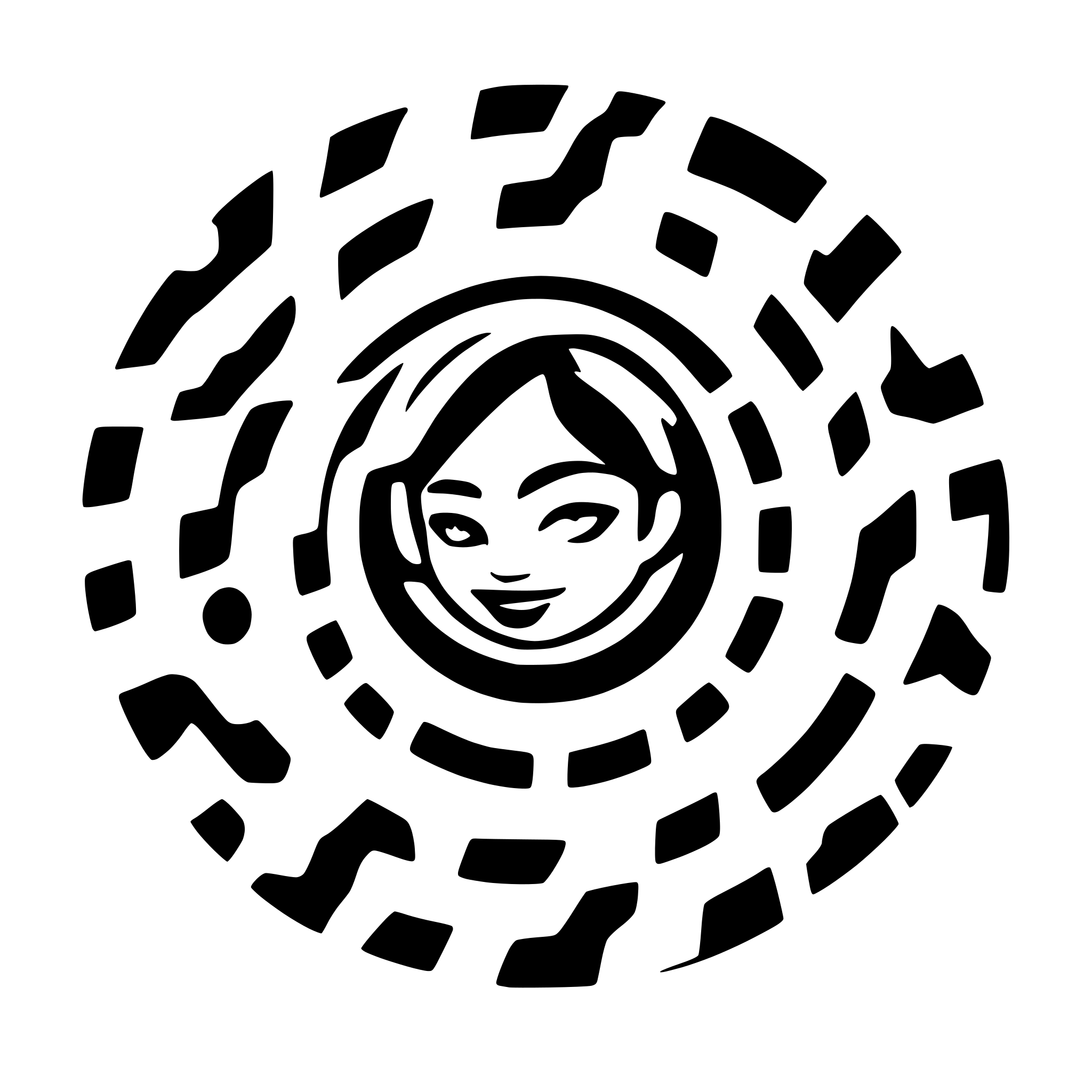 AI-generated SVG of 'Party popper icon inside circle'