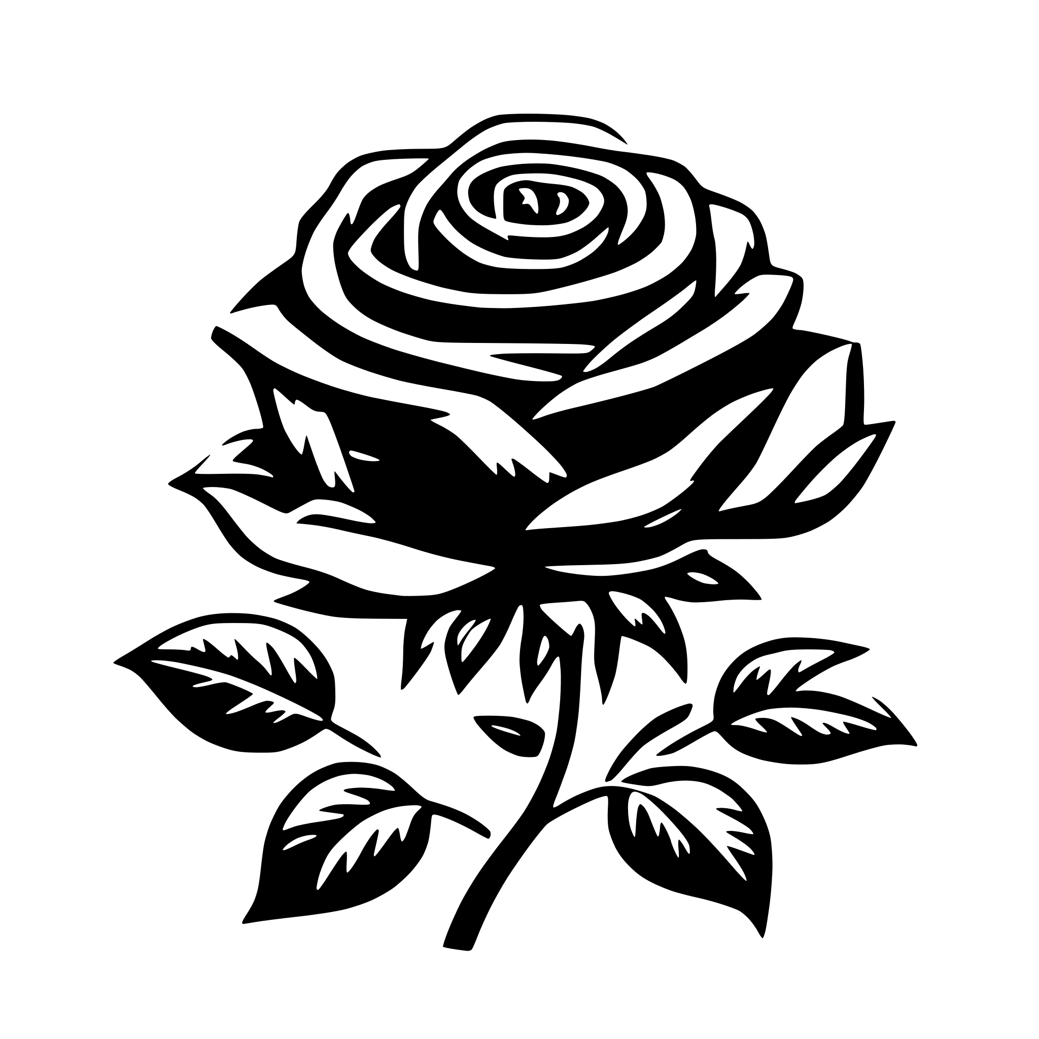 AI-generated SVG of 'rose, red, logo'