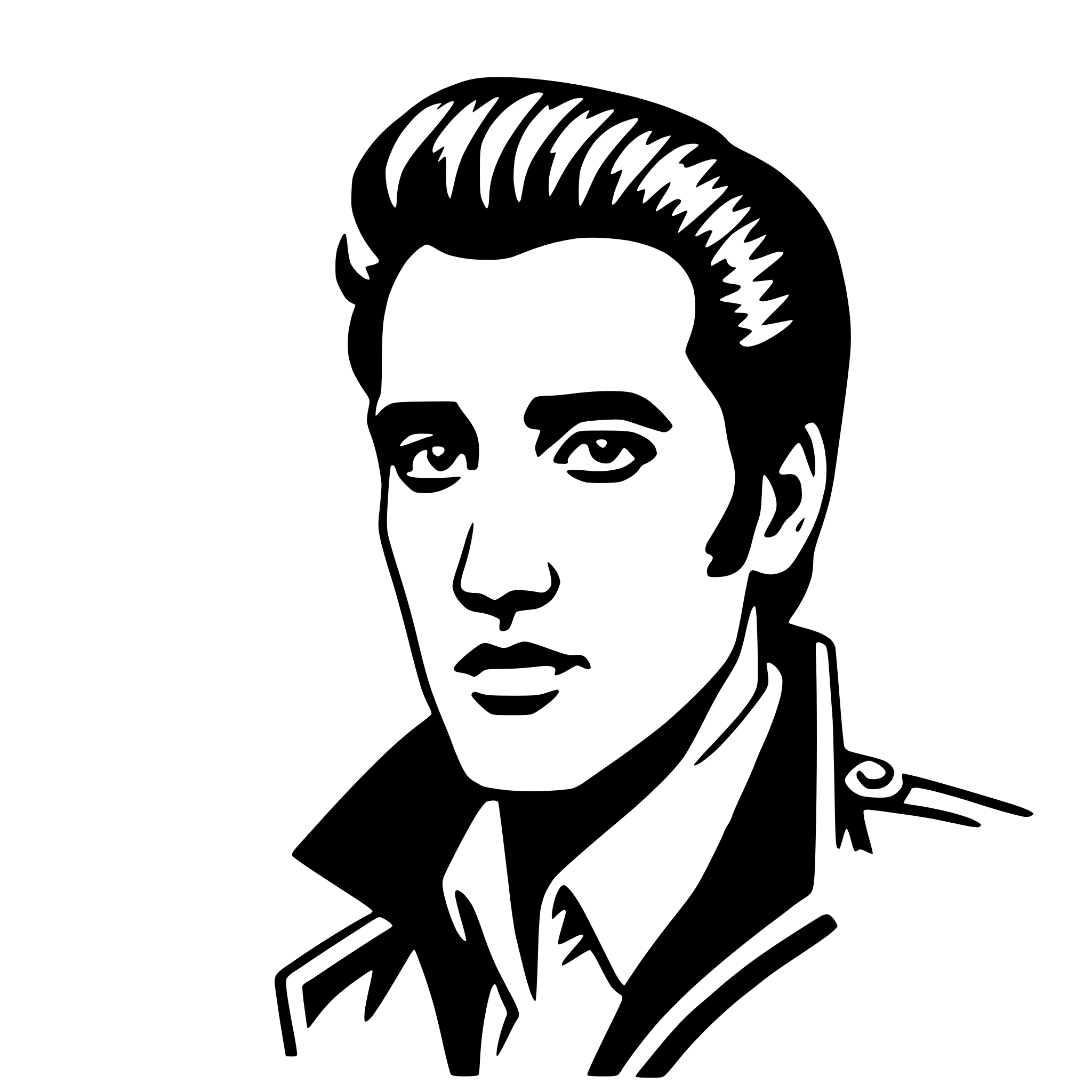 AI-generated SVG of a elvis presley