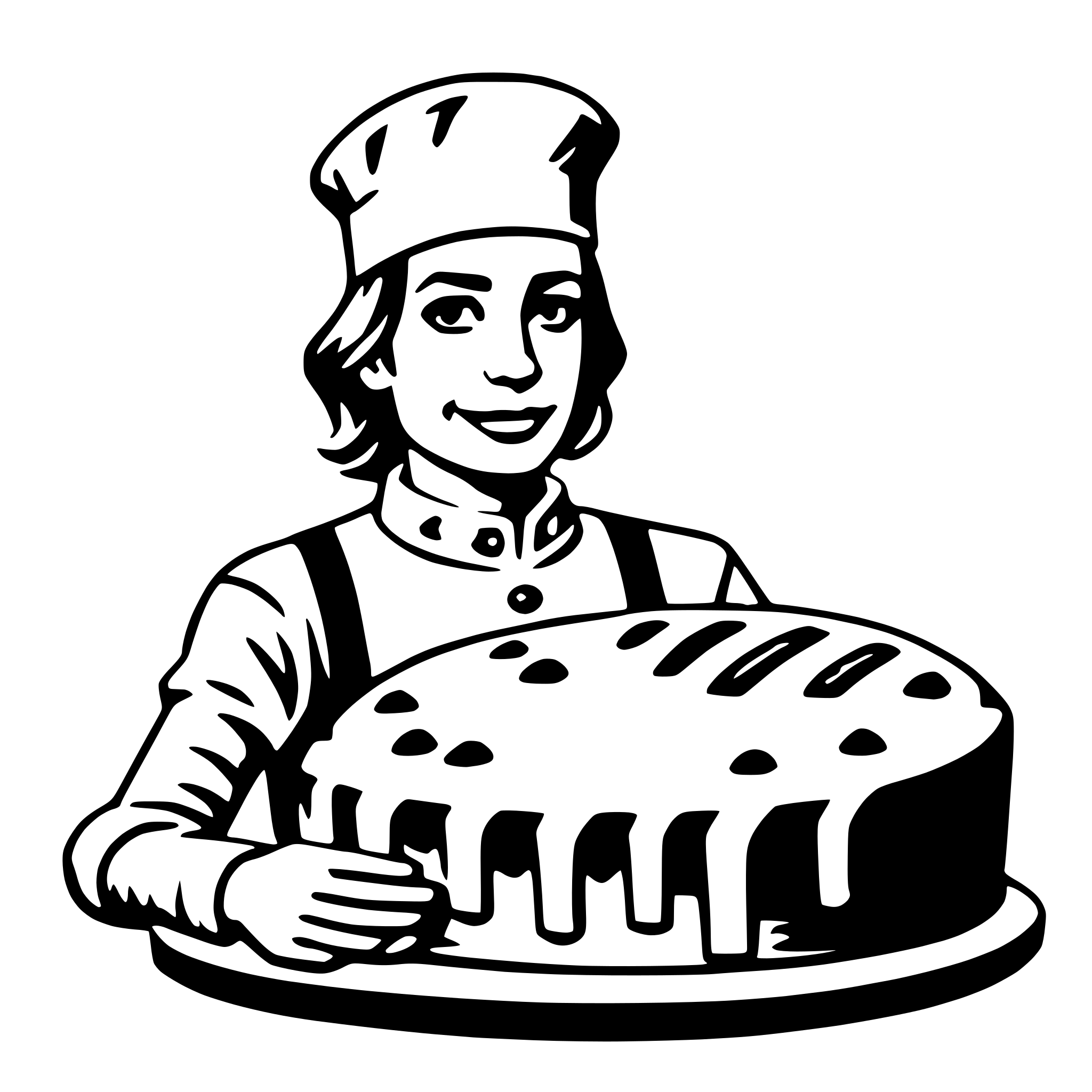 AI-generated SVG of a baker