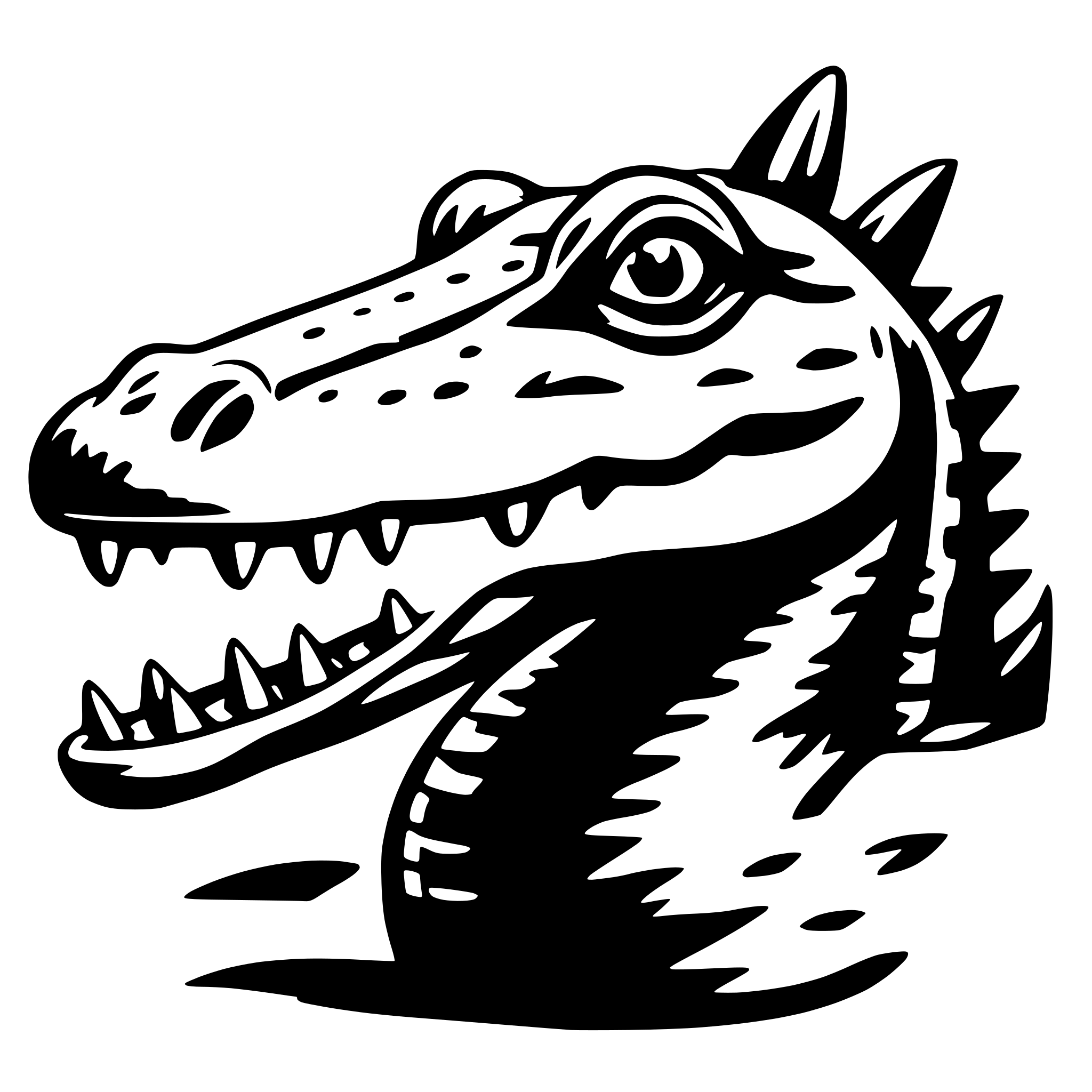 AI-generated SVG of 'crocodile'