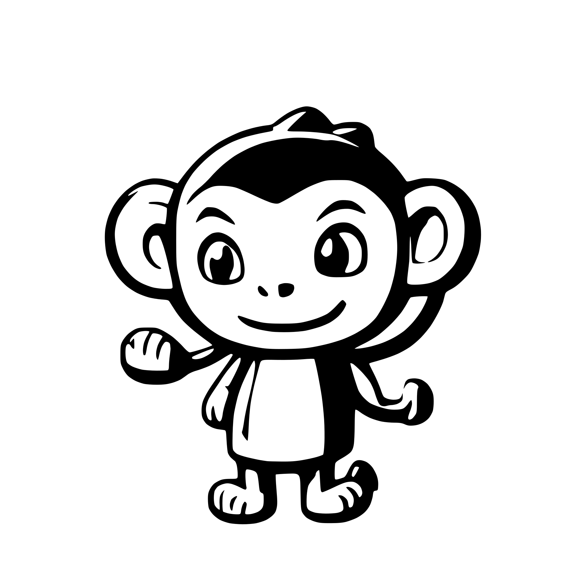 AI-generated SVG of a monkey