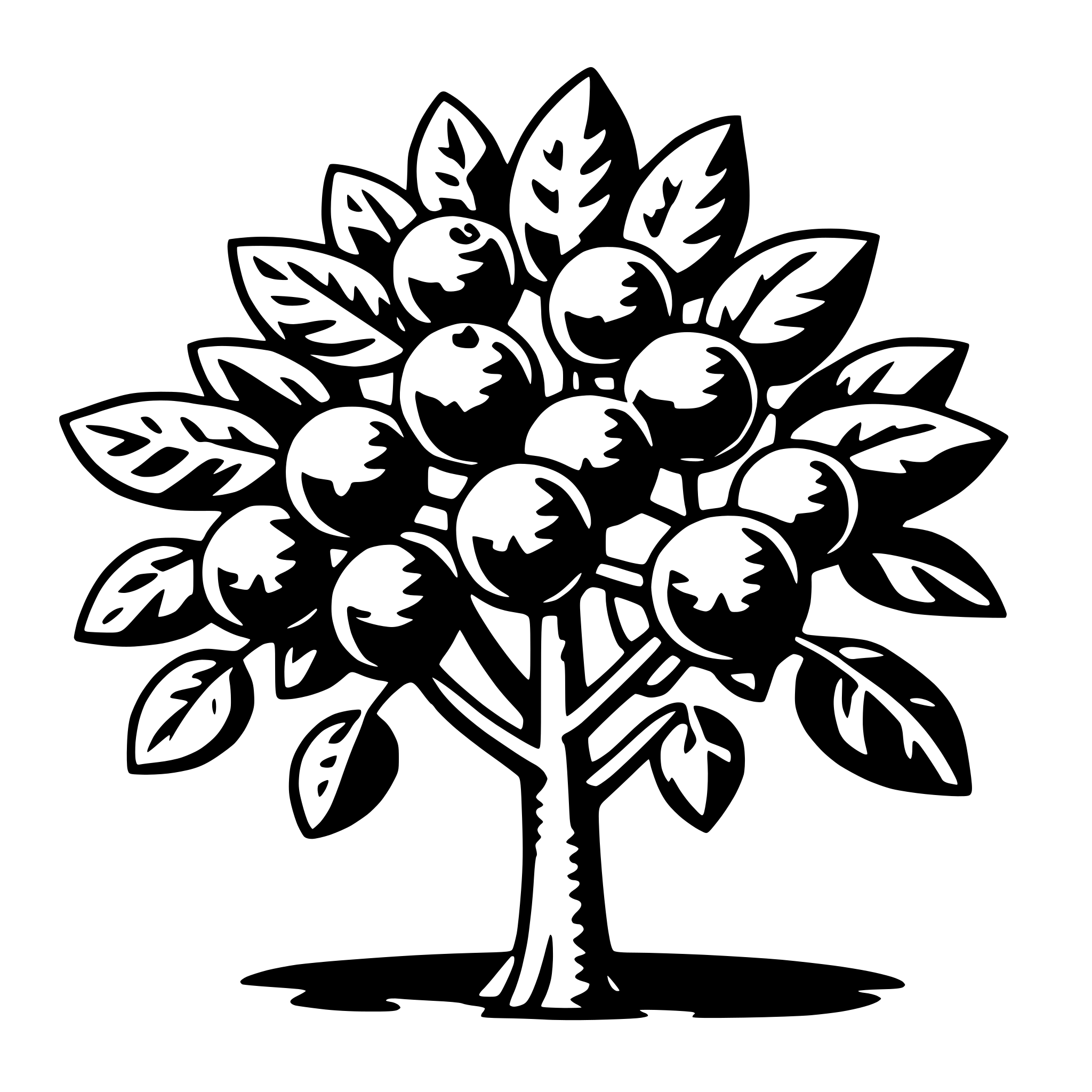 AI-generated SVG of a grapefruit tree