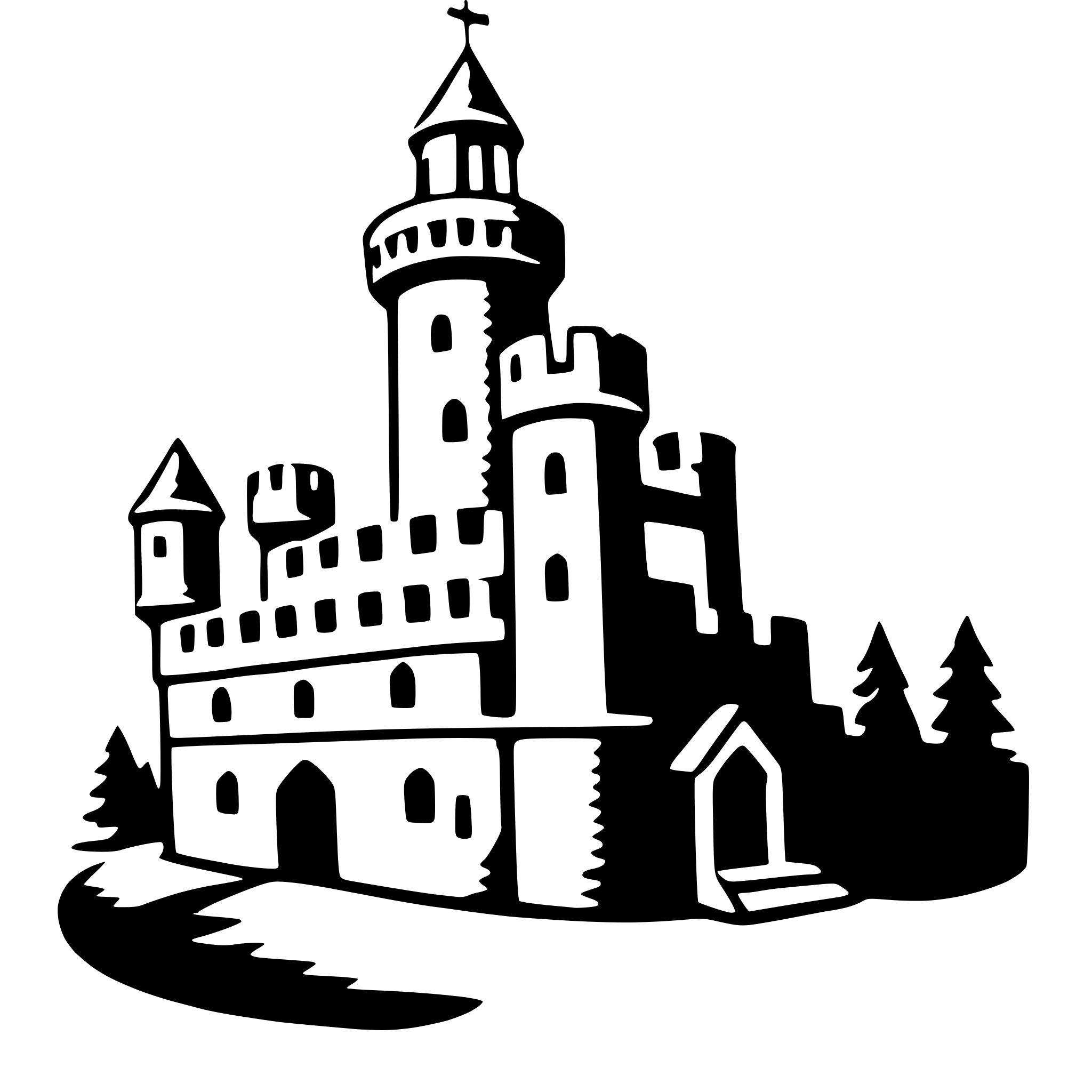 AI-generated SVG of 'el castillo'