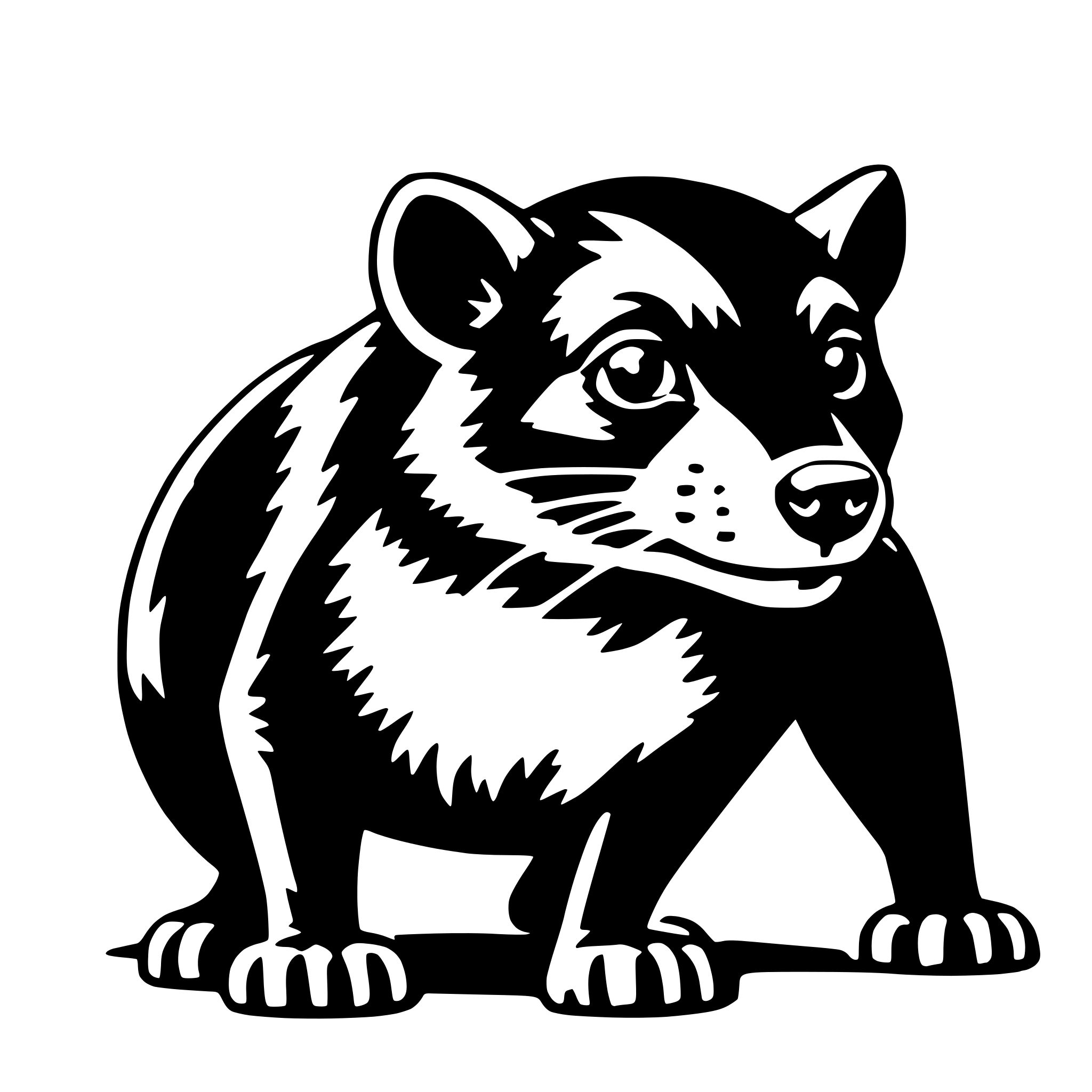 AI-generated SVG of 'tasmanian devil'