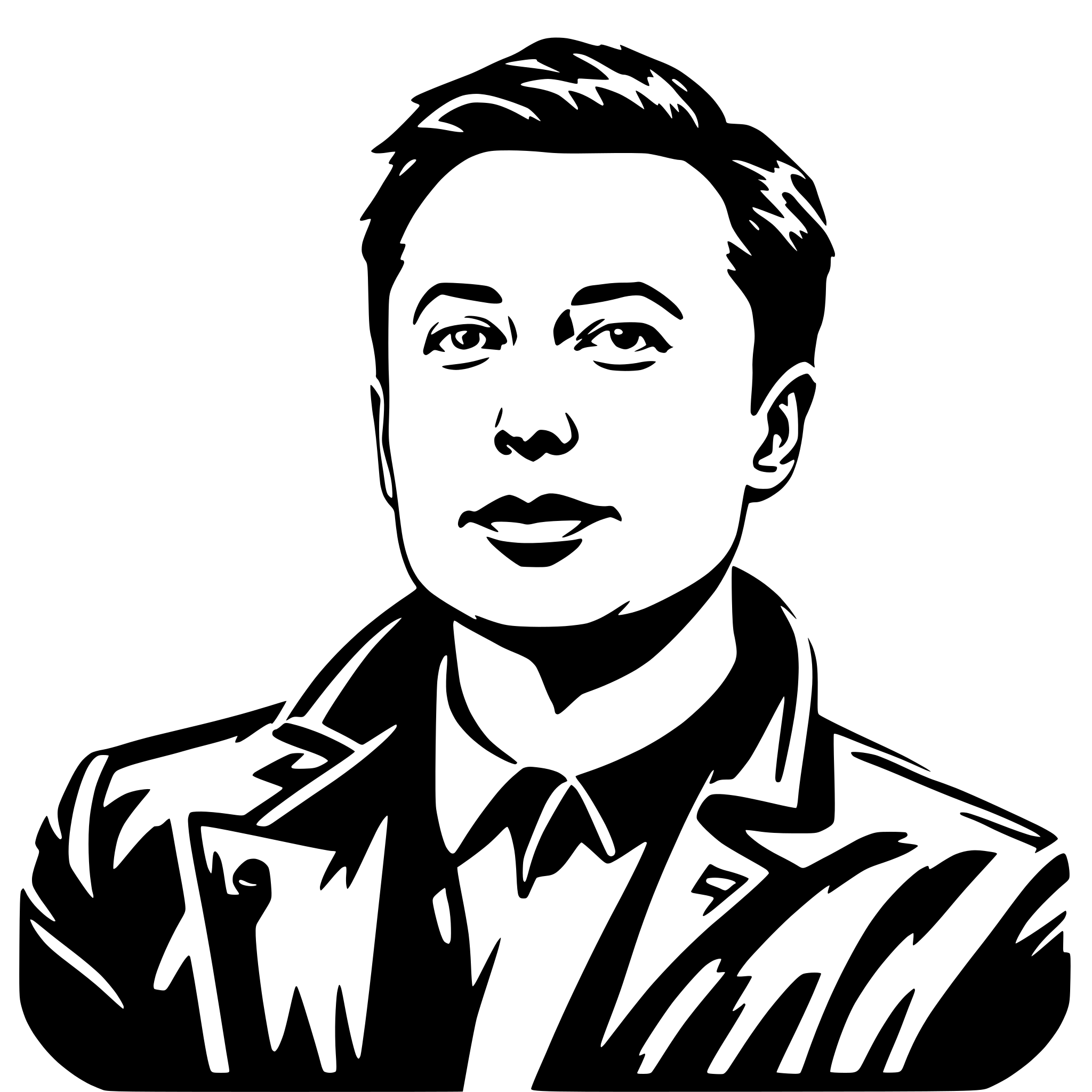 AI-generated SVG of a elon musk