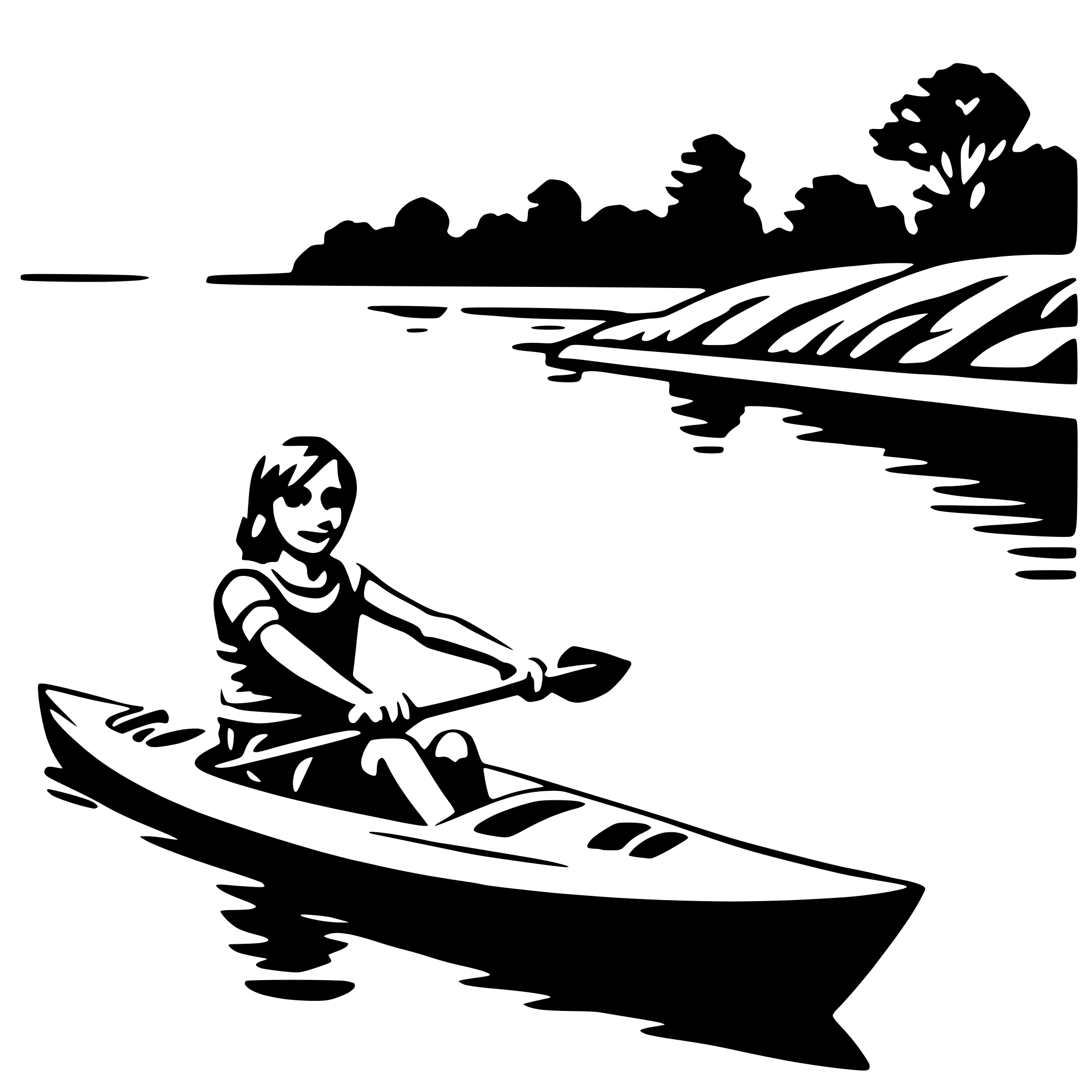 AI-generated SVG of 'river kayaking trip'