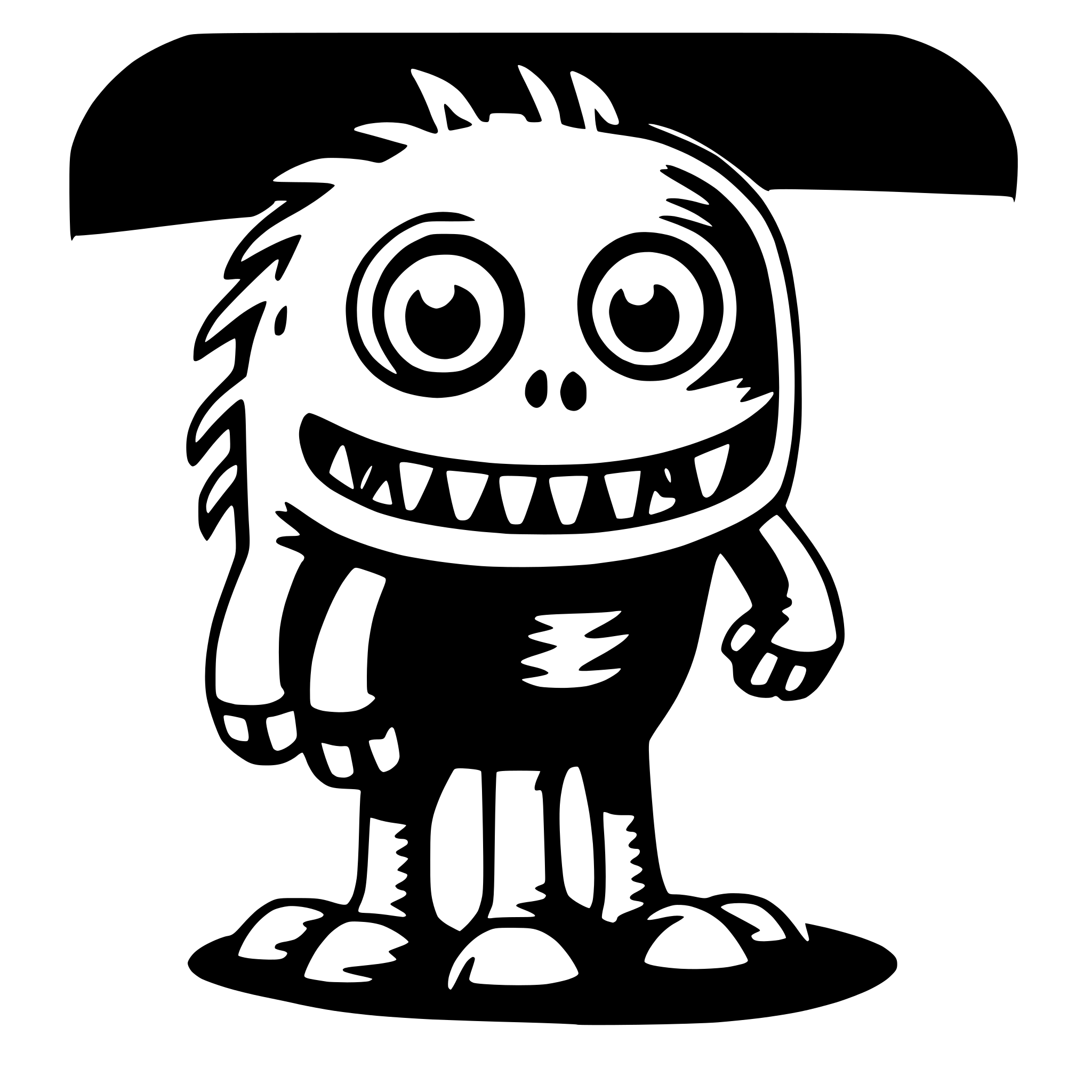 AI-generated SVG of a monster