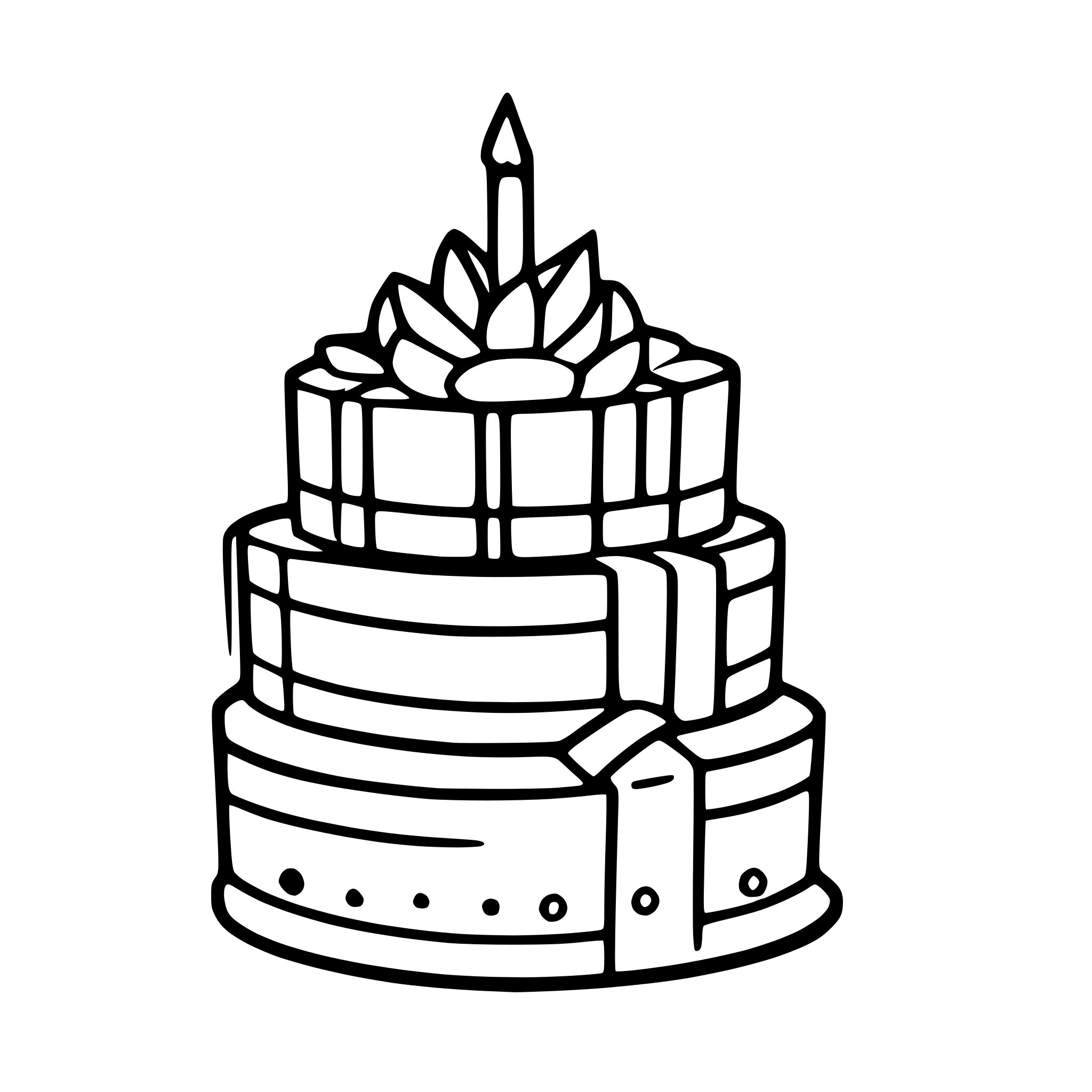AI-generated SVG of a birthday cake