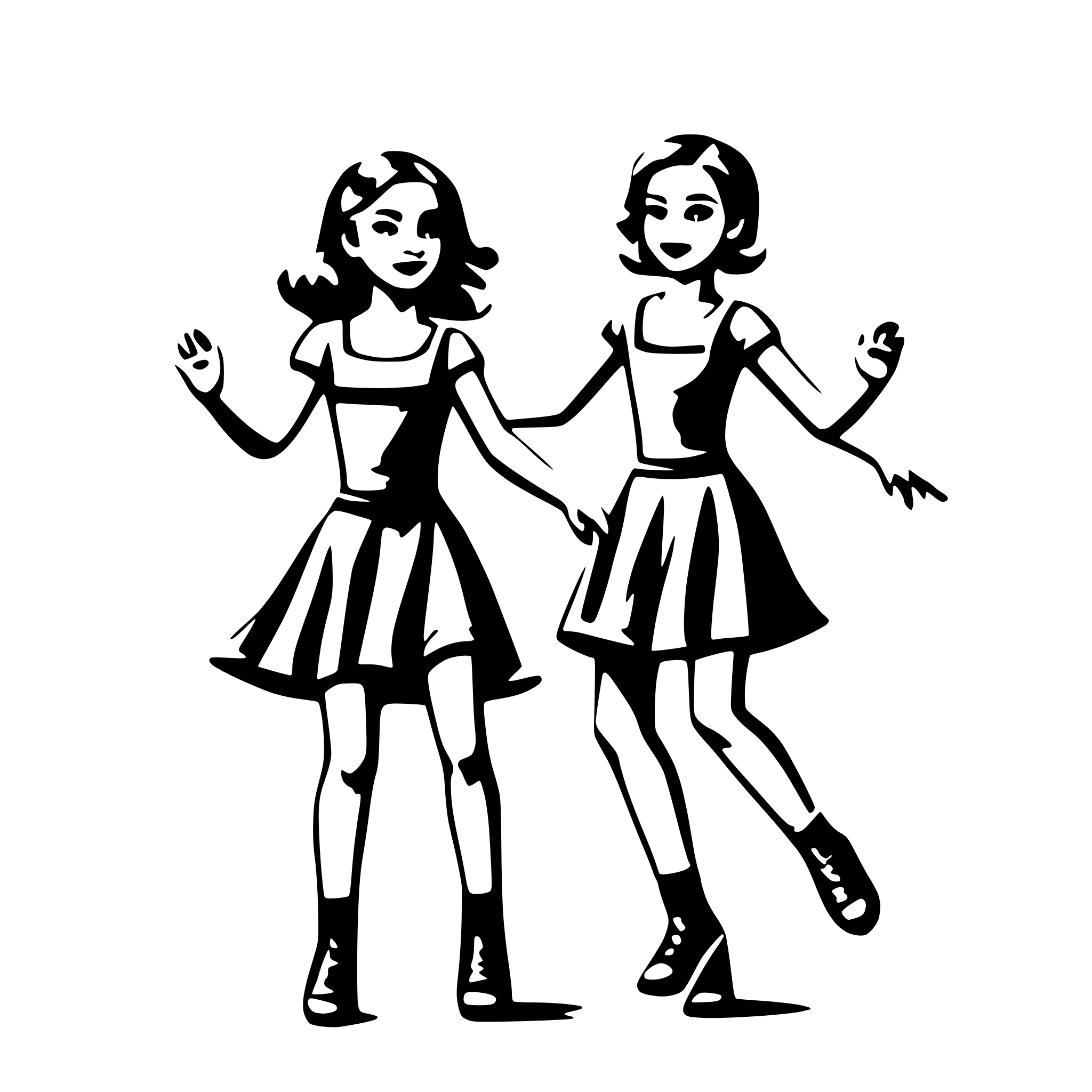 AI-generated SVG of 'Girls dance school'