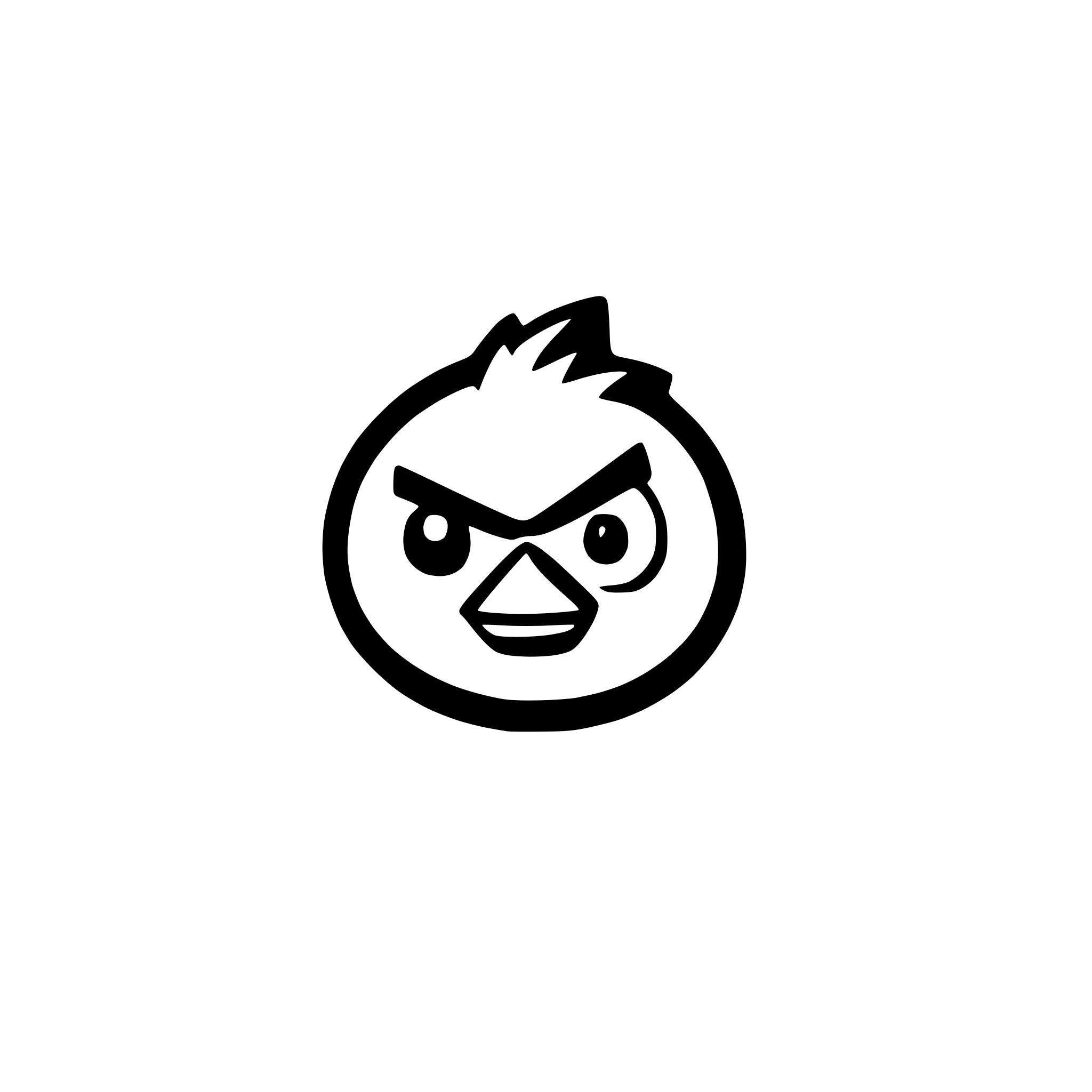 AI-generated SVG of 'icon angry birds'