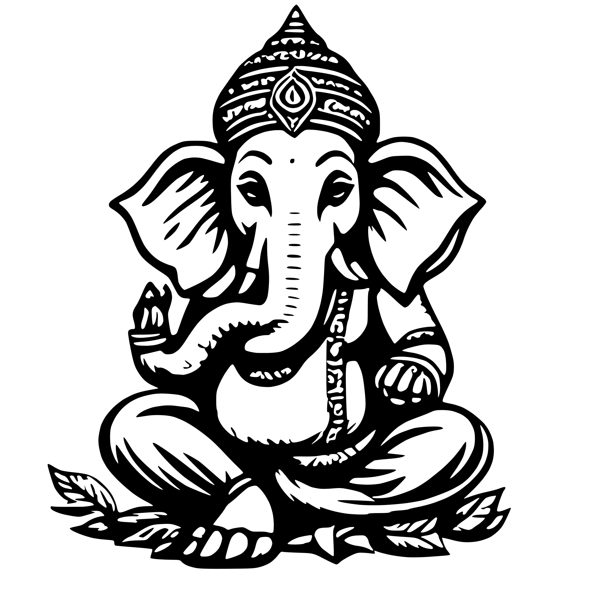 AI-generated SVG of a Colored Lord ganesh