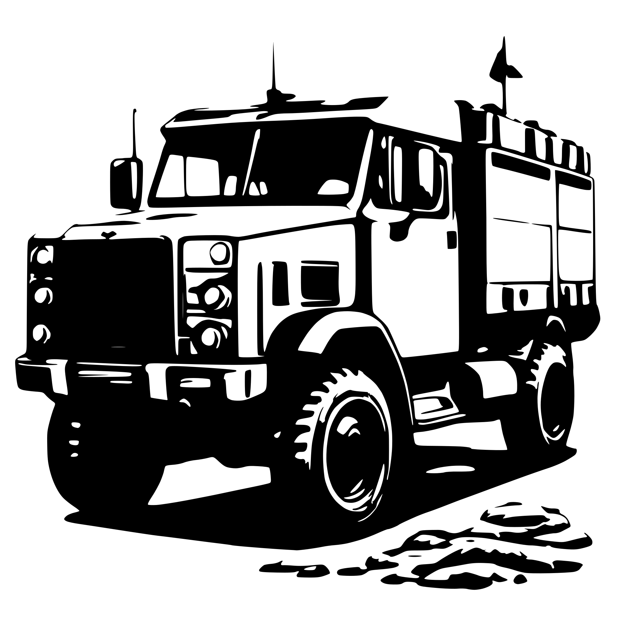 AI-generated SVG of 'Military M915A5 Truck'