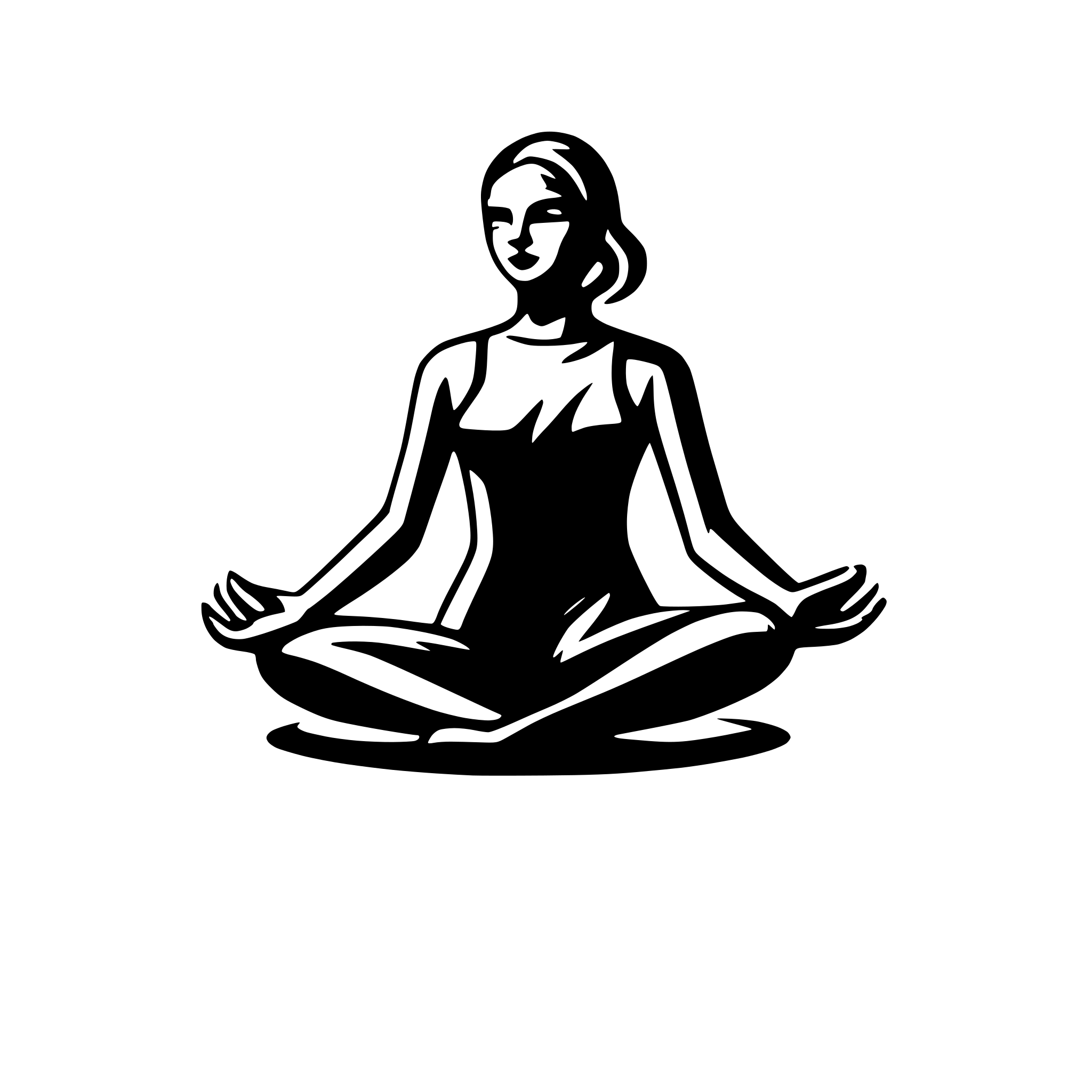 AI-generated SVG of a yoga