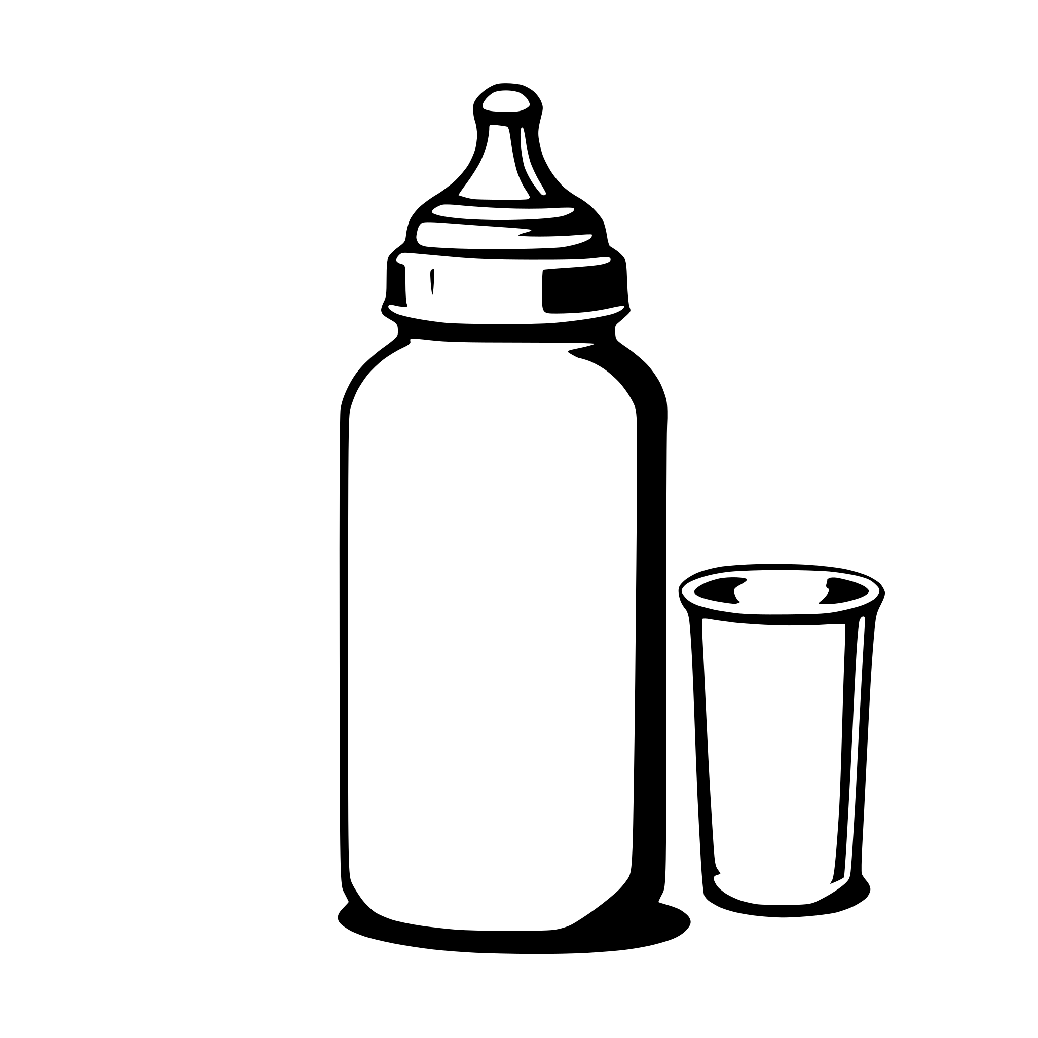 AI-generated SVG of a baby bottle with gradations