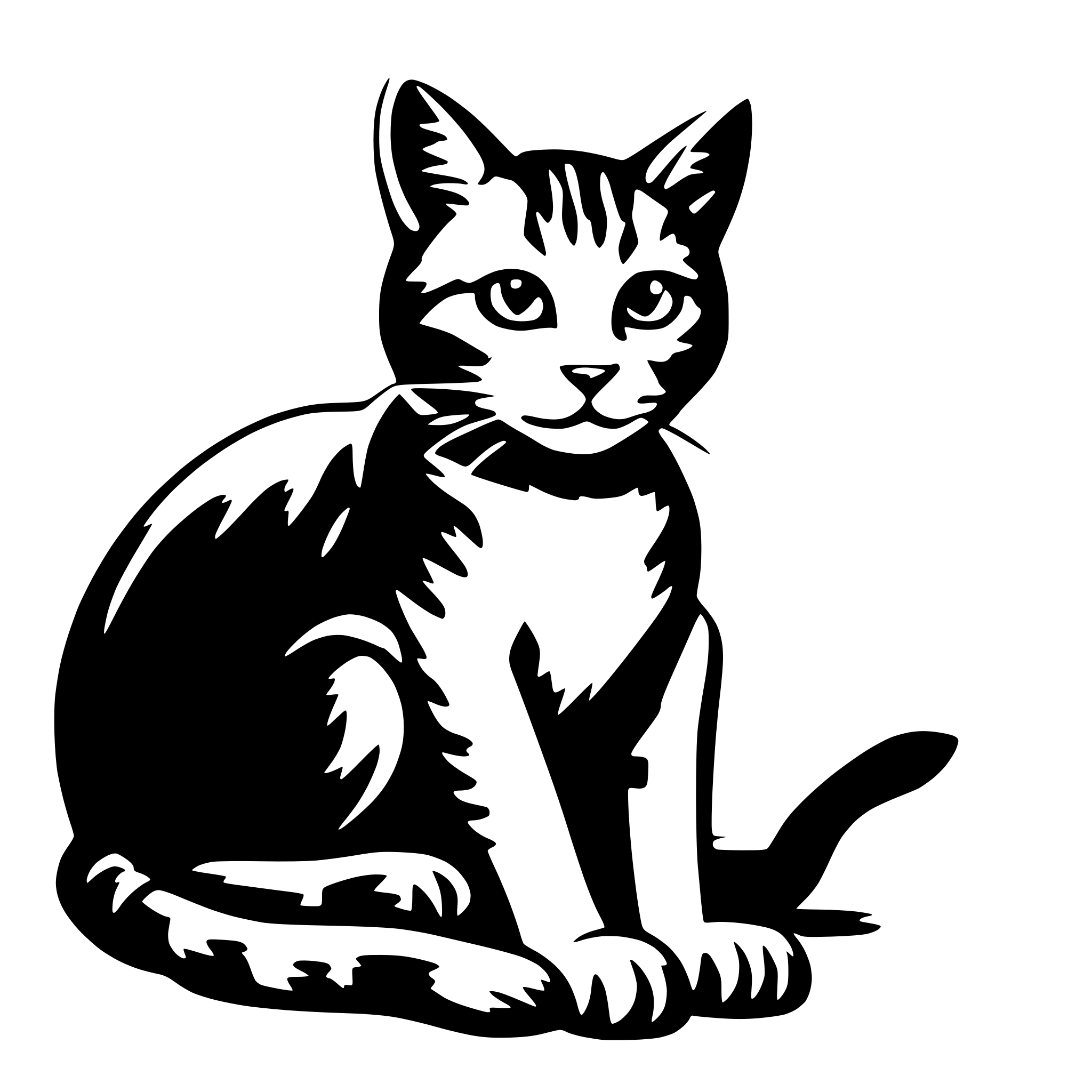 AI-generated SVG of 'cat'