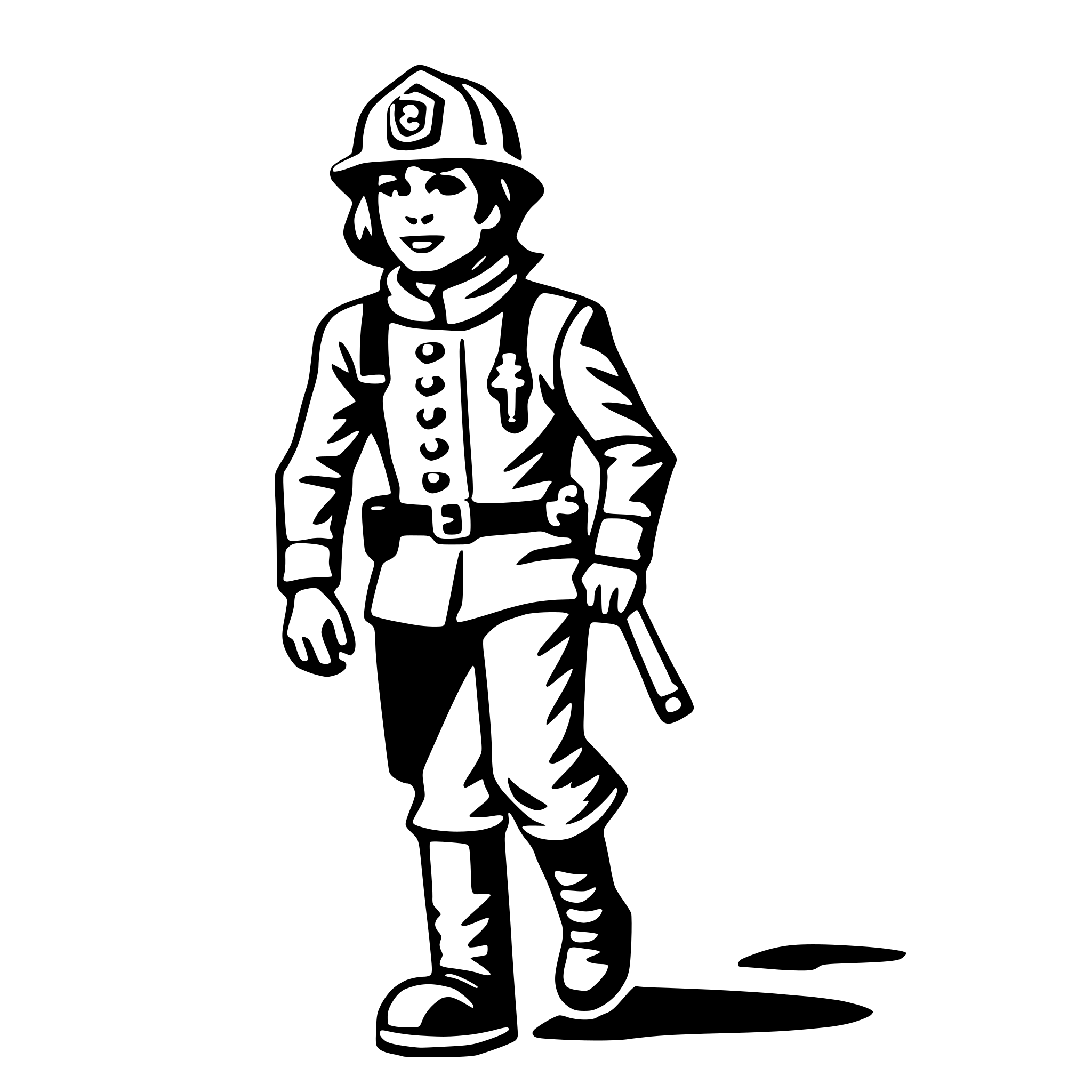 AI-generated SVG of 'firefighter'