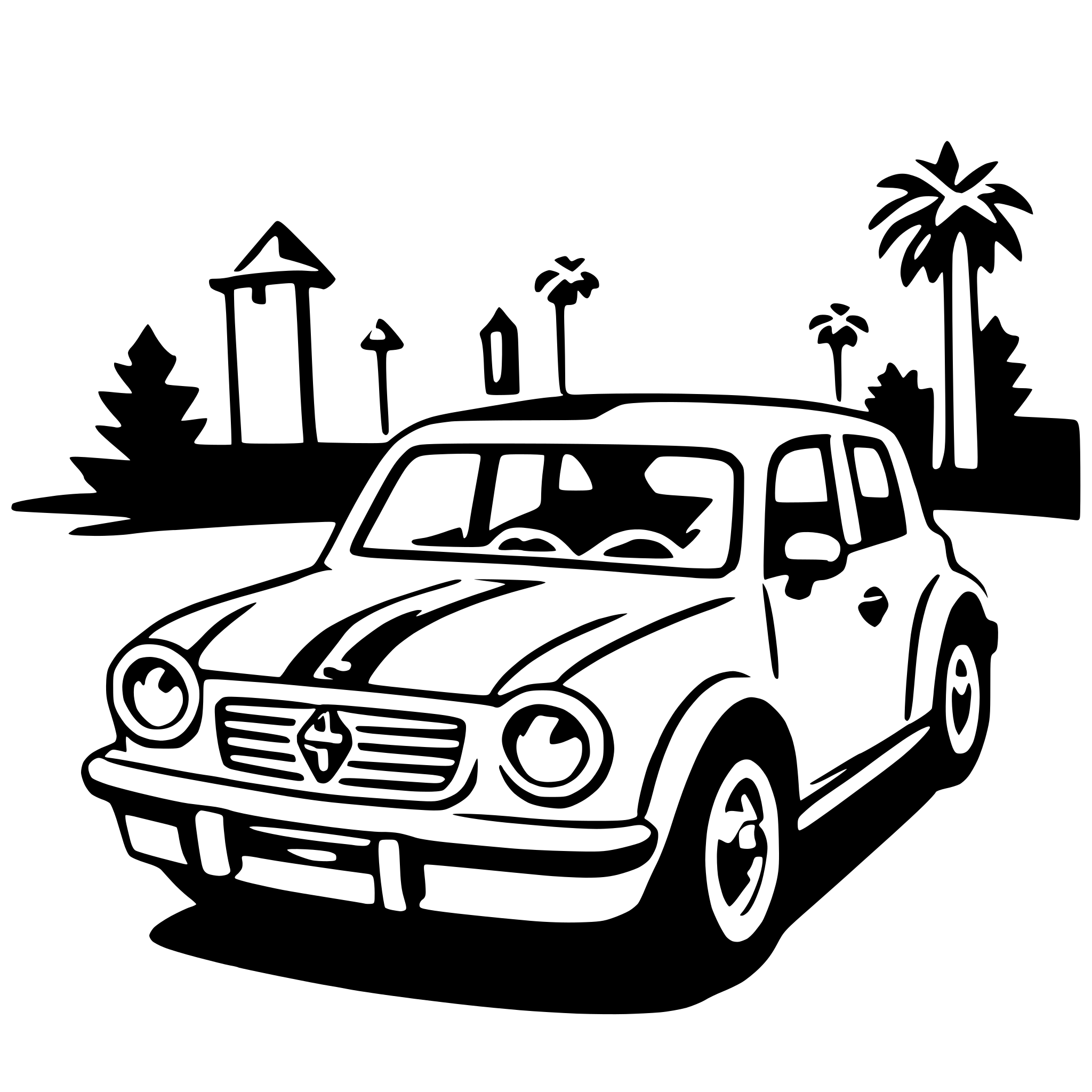 AI-generated SVG of a hatchback