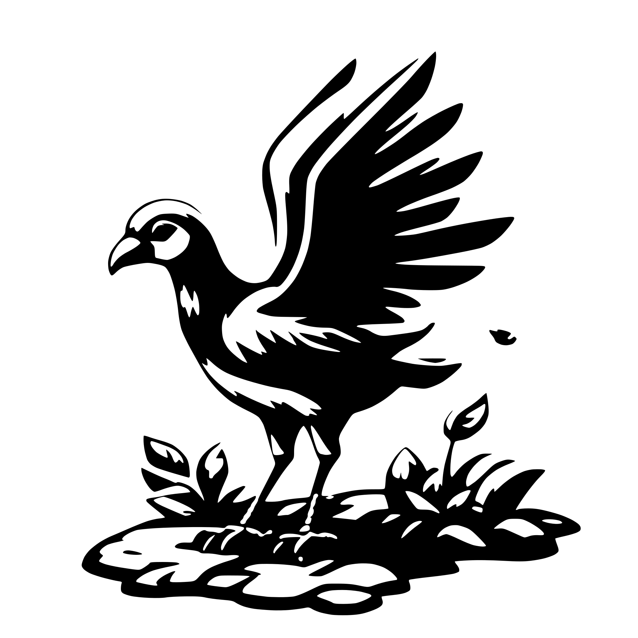 AI-generated SVG of a 鸟