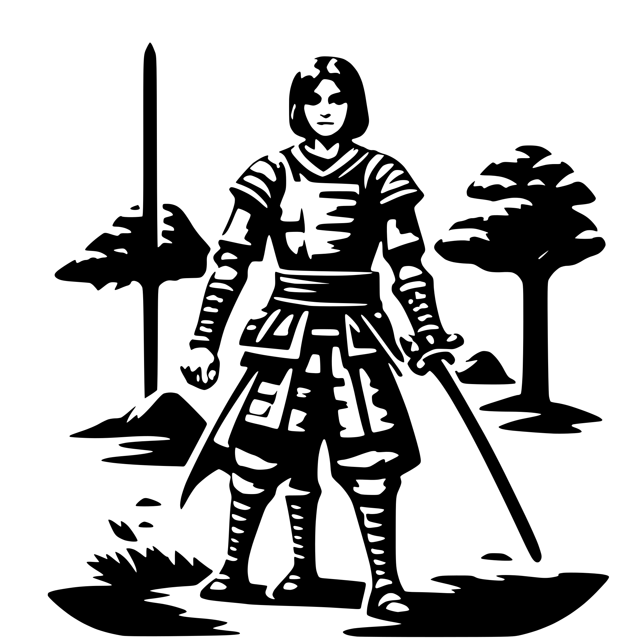 AI-generated SVG of 'young samurai'