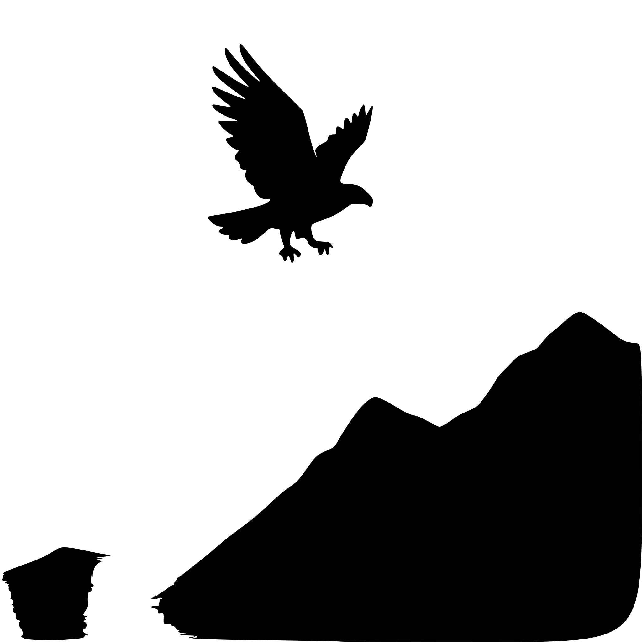 AI-generated SVG of 'eagle soaring above mountains'