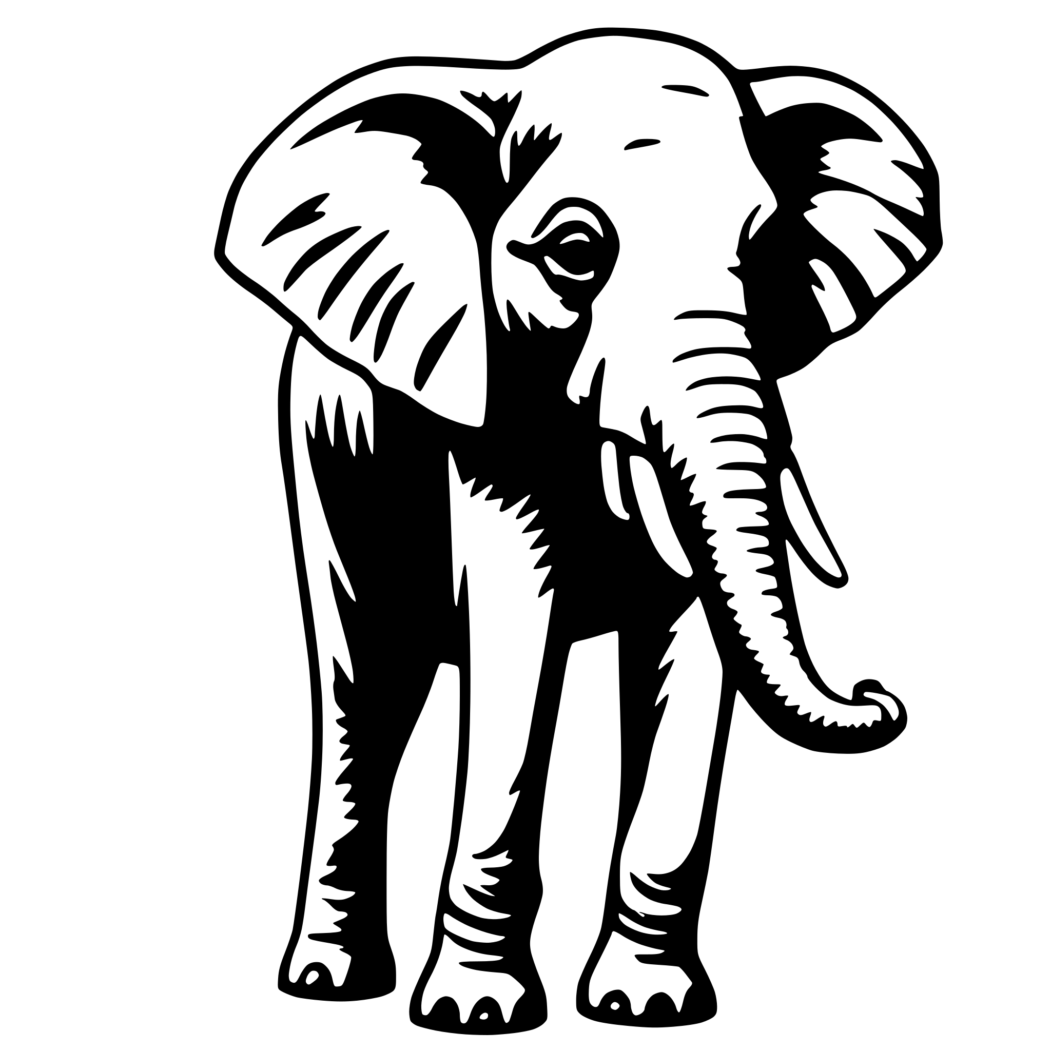 AI-generated SVG of a elephant